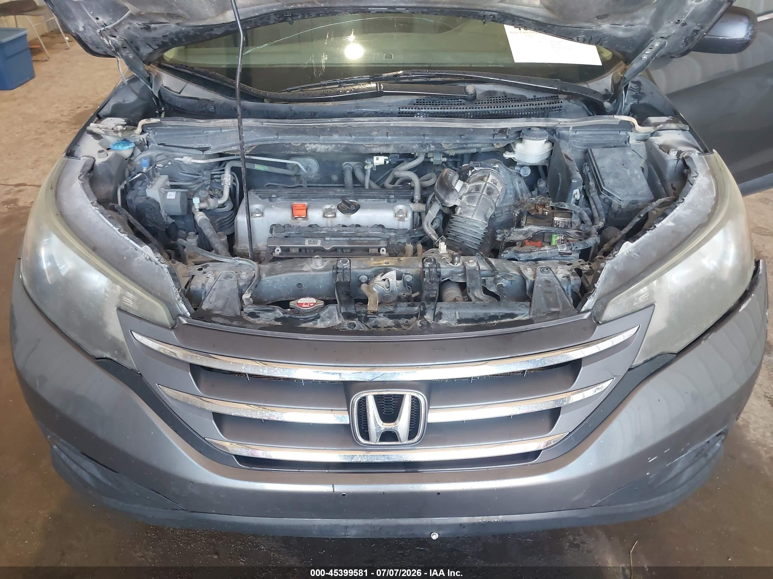 2014 Honda Cr-v Lx Gray vin: 2HKRM4H37EH607623