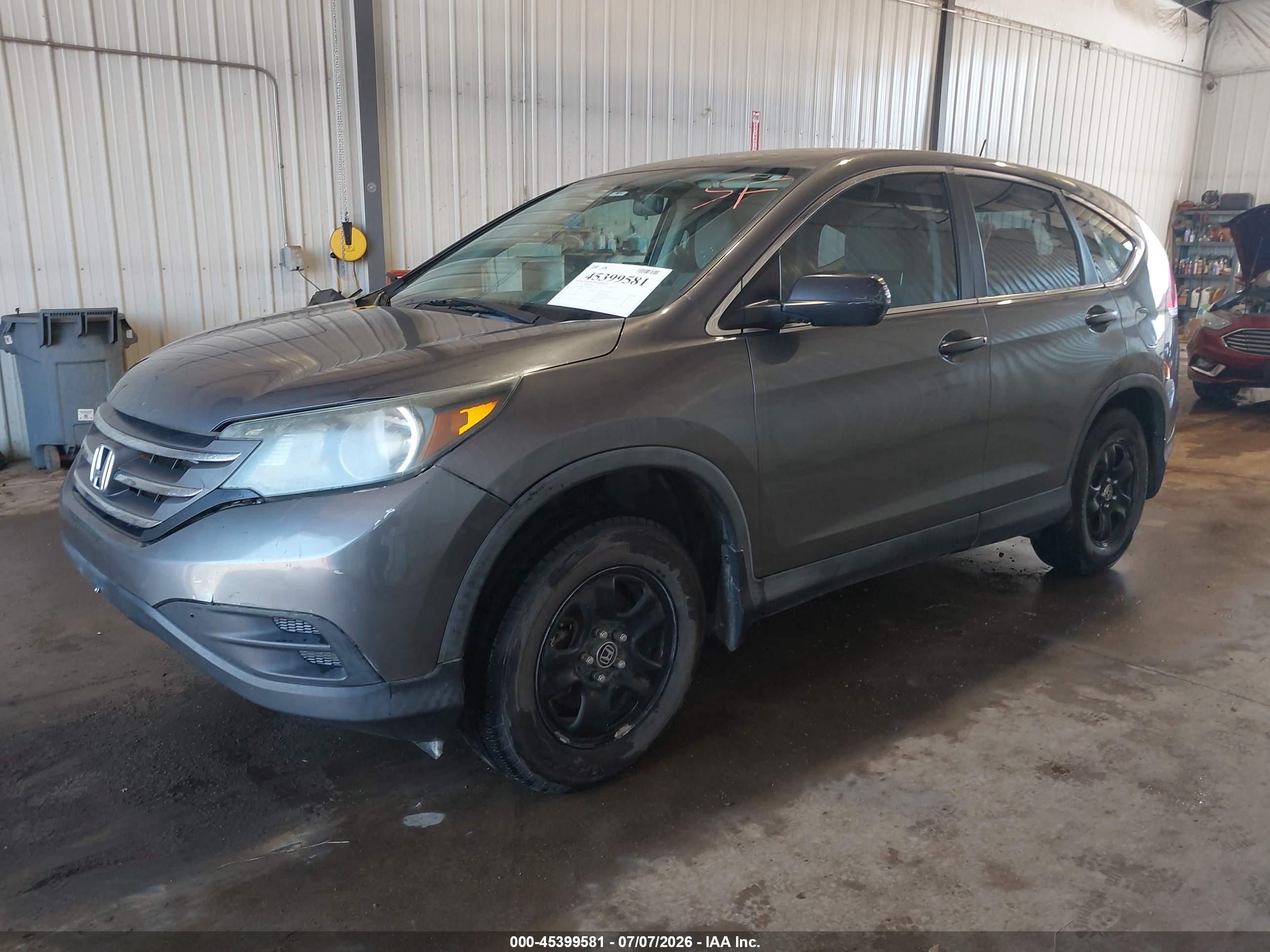 2014 Honda Cr-v Lx Gray vin: 2HKRM4H37EH607623