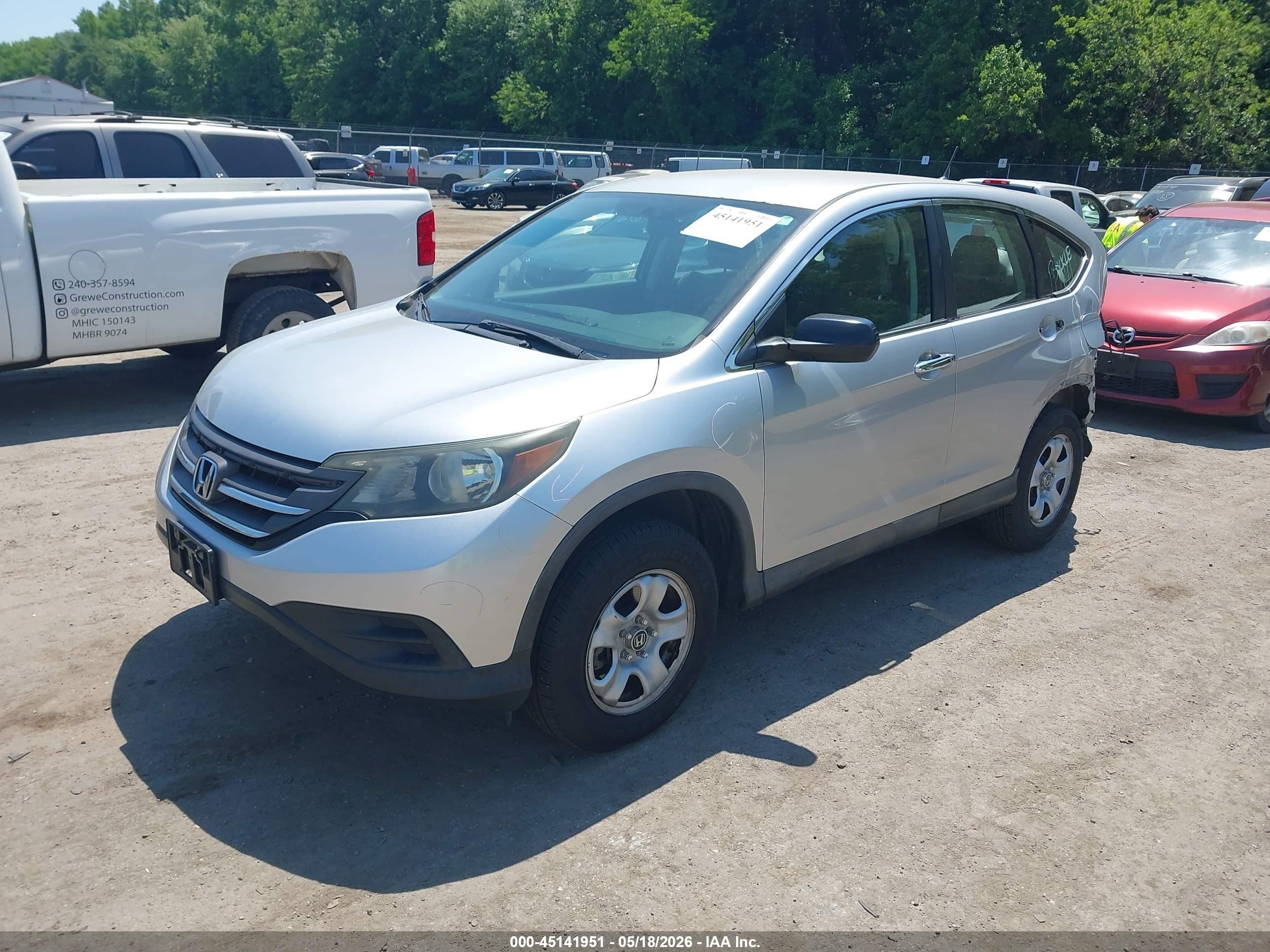 2014 Honda Cr-v Lx Silver vin: 2HKRM4H37EH607847
