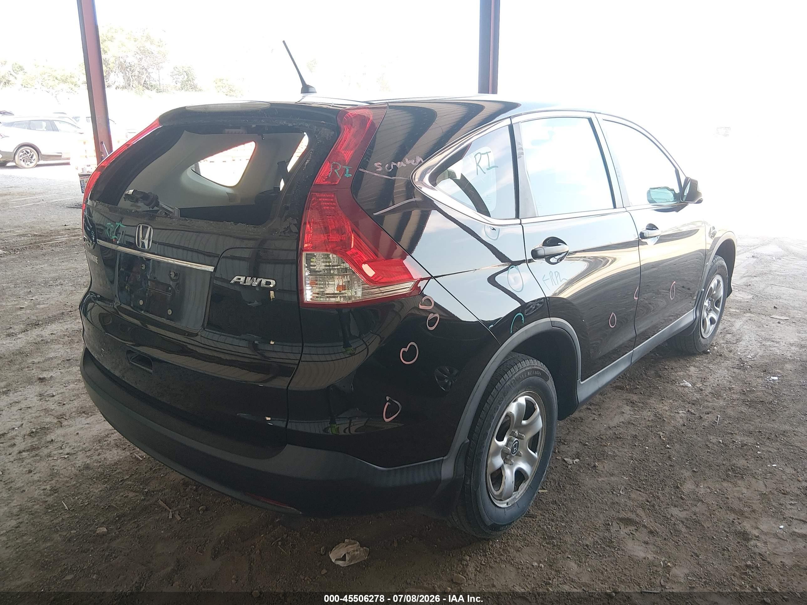 2014 Honda Cr-v Lx Black vin: 2HKRM4H37EH635910