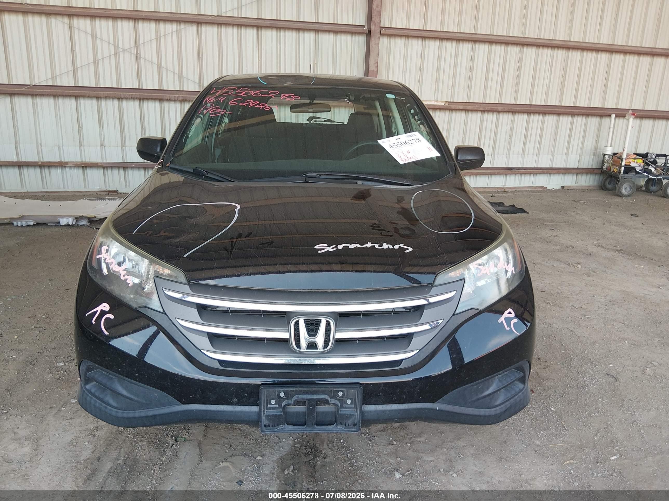 2014 Honda Cr-v Lx Black vin: 2HKRM4H37EH635910