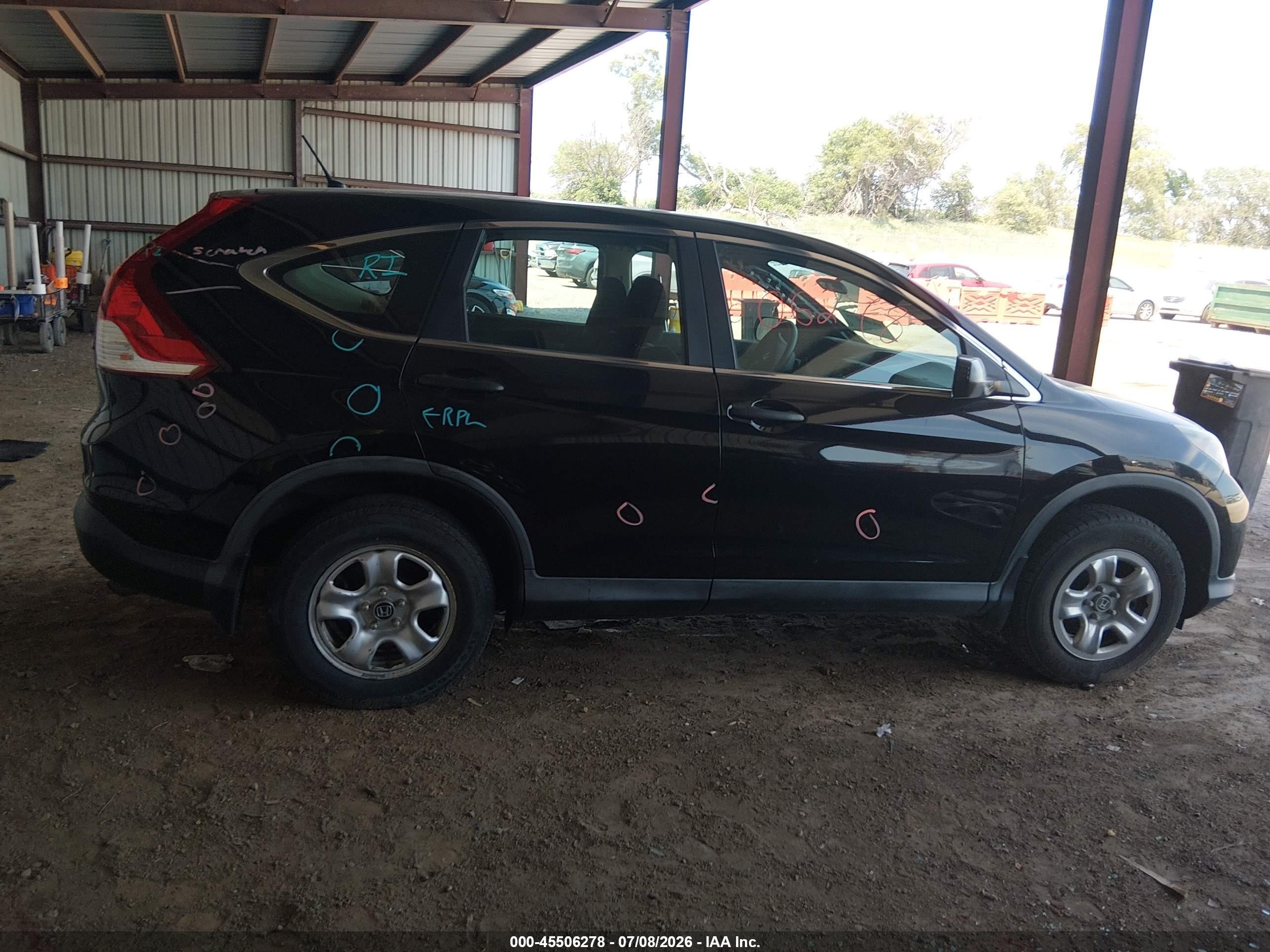 2014 Honda Cr-v Lx Black vin: 2HKRM4H37EH635910