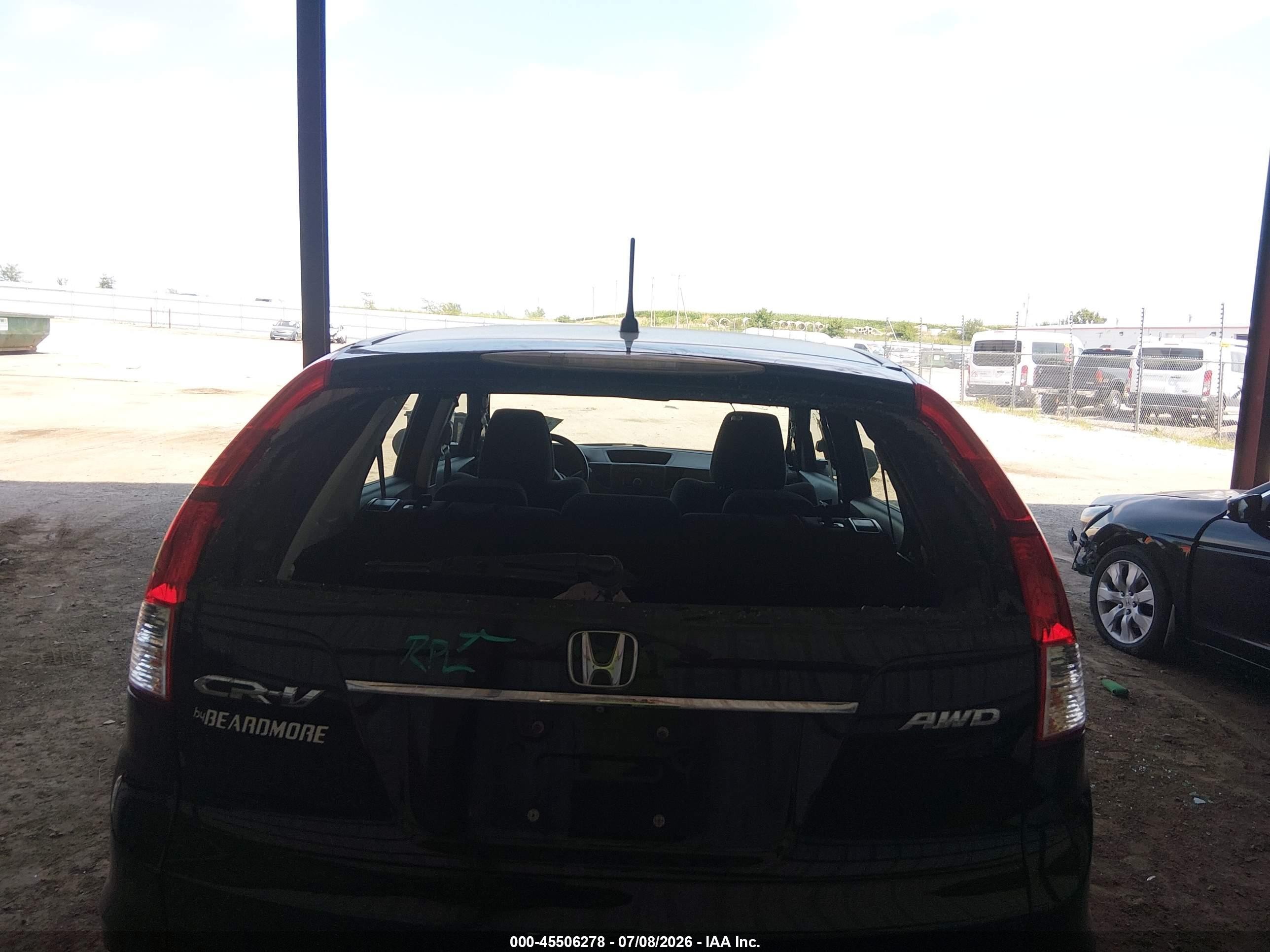 2014 Honda Cr-v Lx Black vin: 2HKRM4H37EH635910