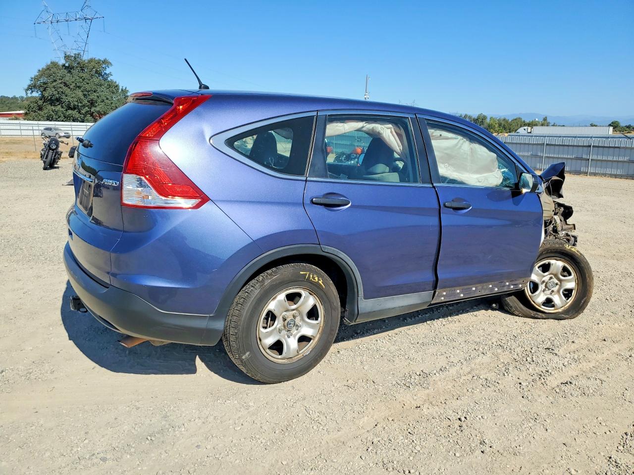 2014 Honda Cr-v Lx Blue vin: 2HKRM4H37EH670768