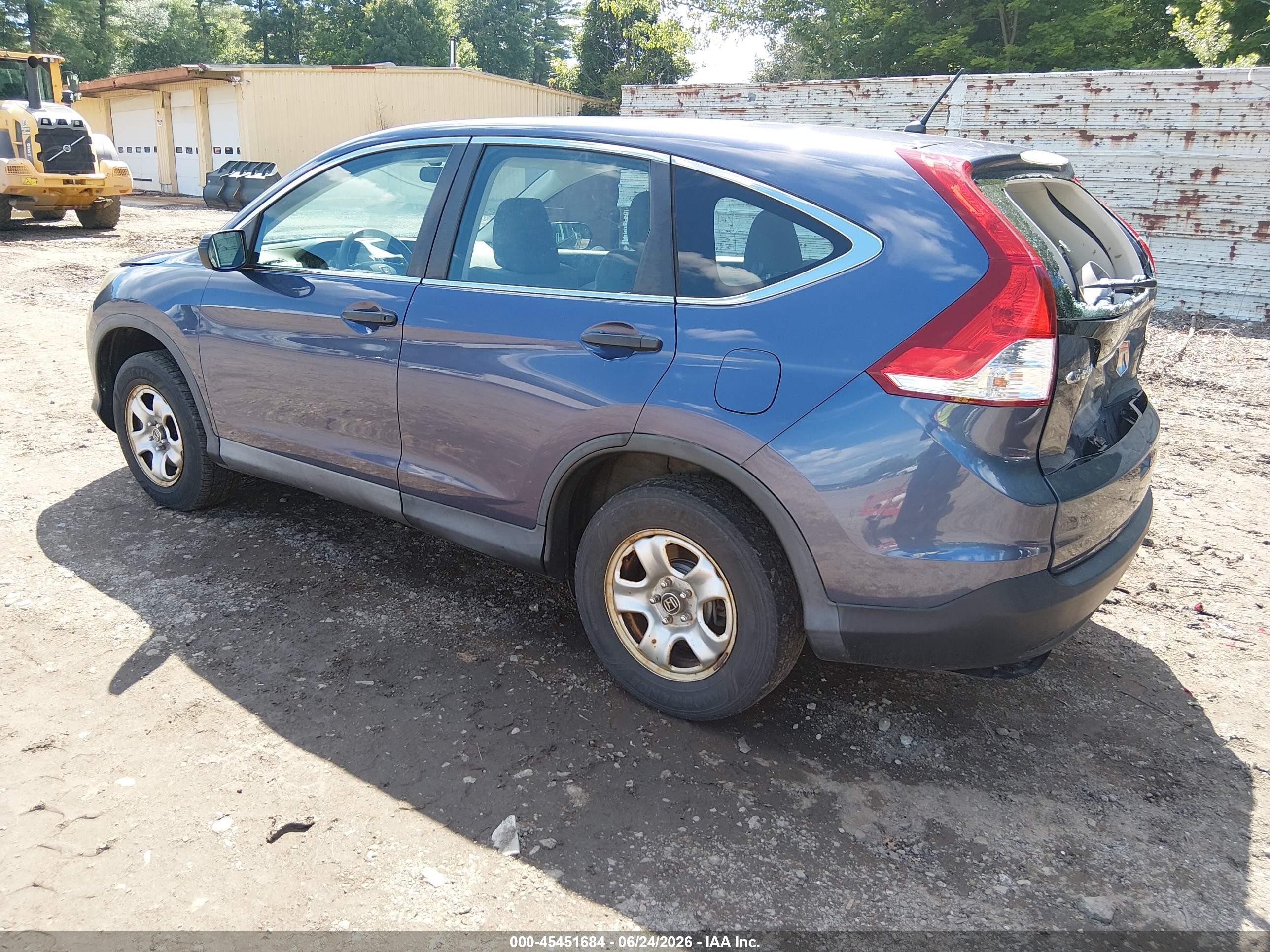 2014 Honda Cr-v Lx Blue vin: 2HKRM4H37EH684864