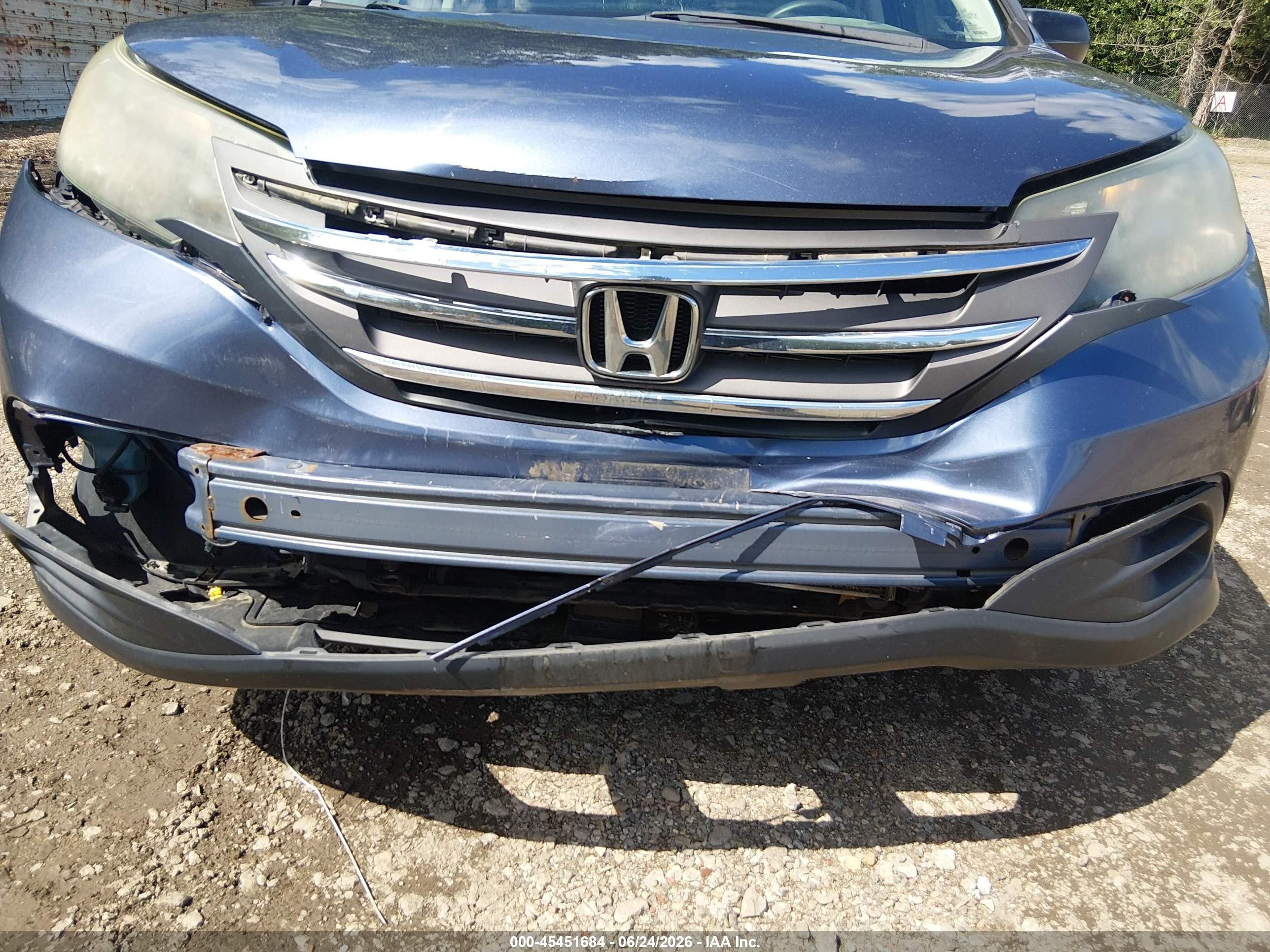2014 Honda Cr-v Lx Blue vin: 2HKRM4H37EH684864