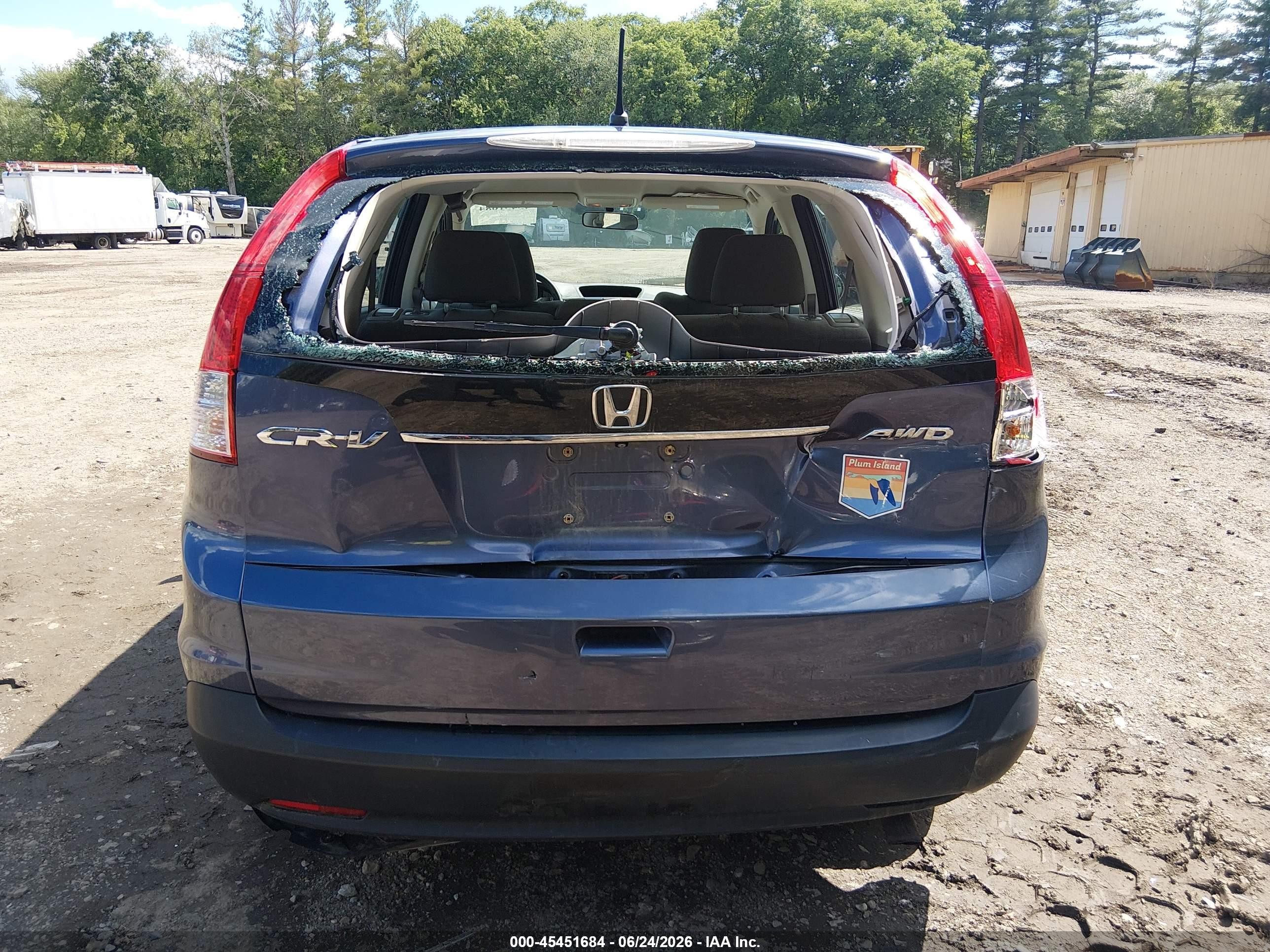 2014 Honda Cr-v Lx Blue vin: 2HKRM4H37EH684864