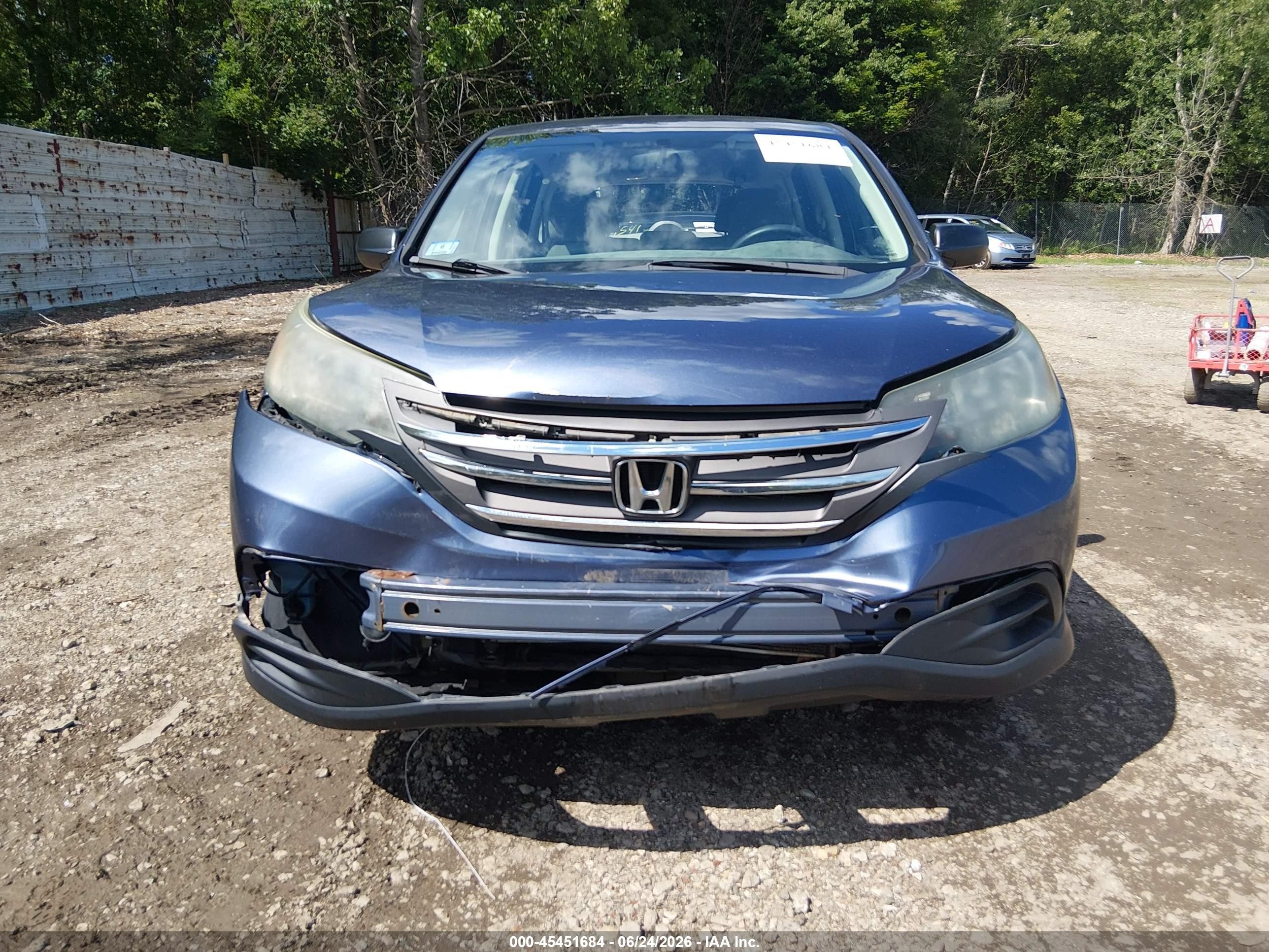 2014 Honda Cr-v Lx Blue vin: 2HKRM4H37EH684864