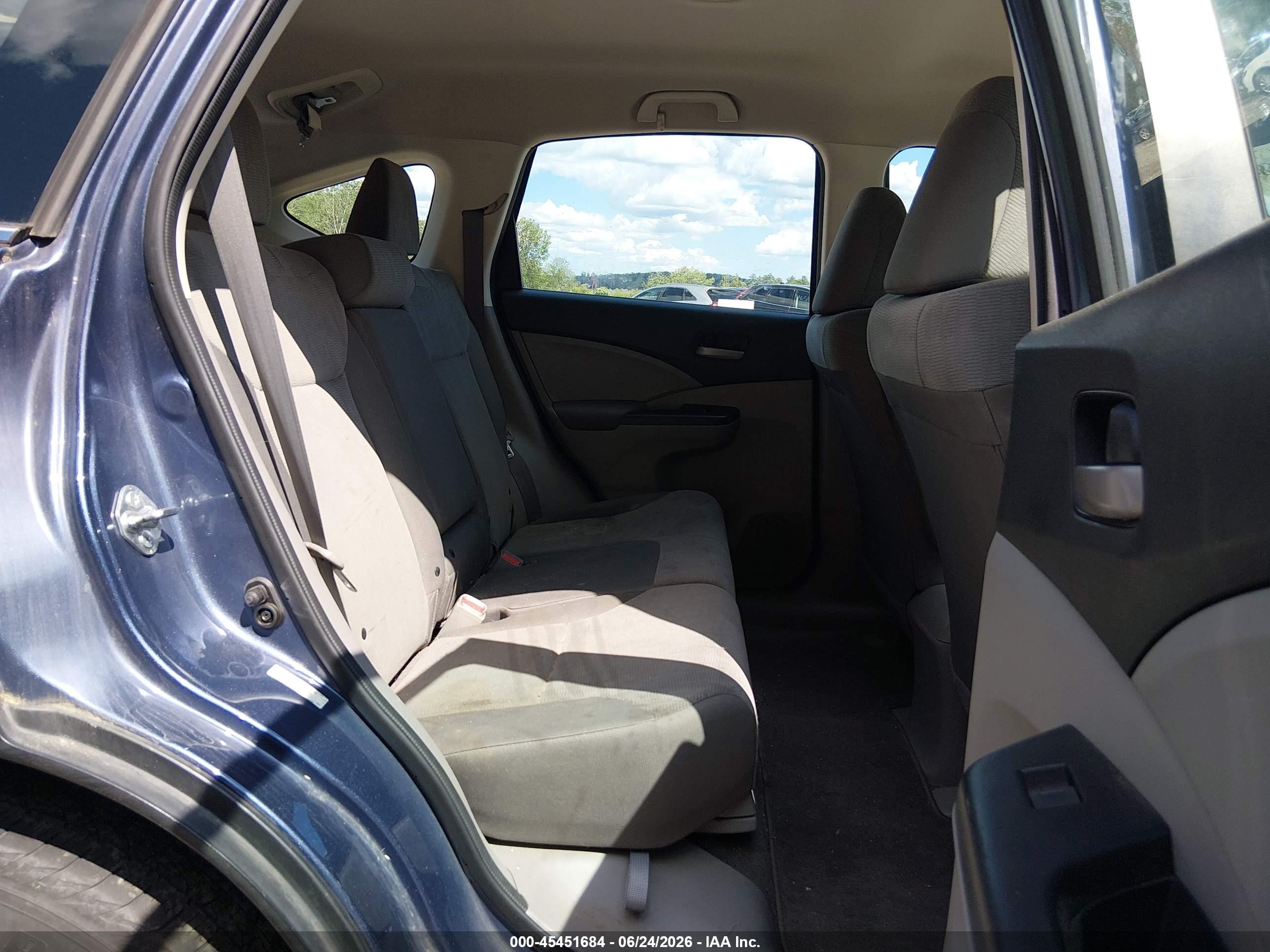2014 Honda Cr-v Lx Blue vin: 2HKRM4H37EH684864