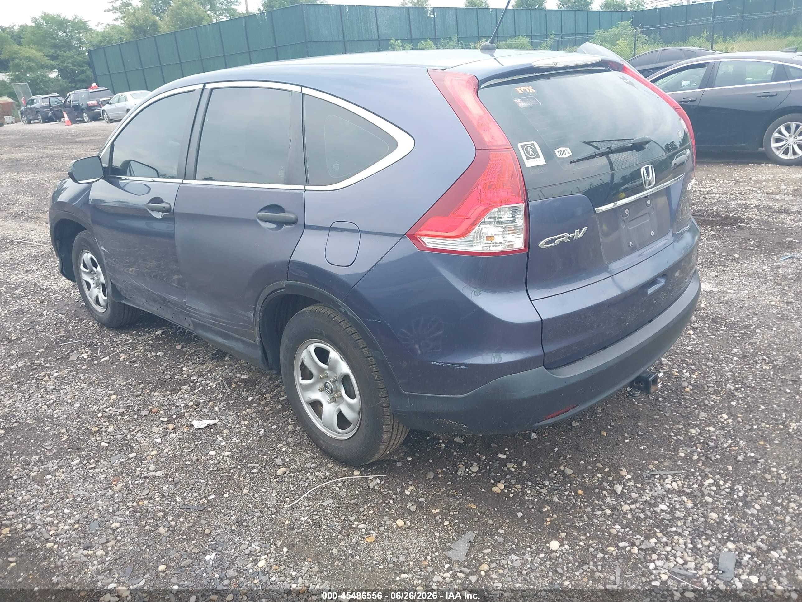 2014 Honda Cr-v Lx Gray vin: 2HKRM4H37EH697209