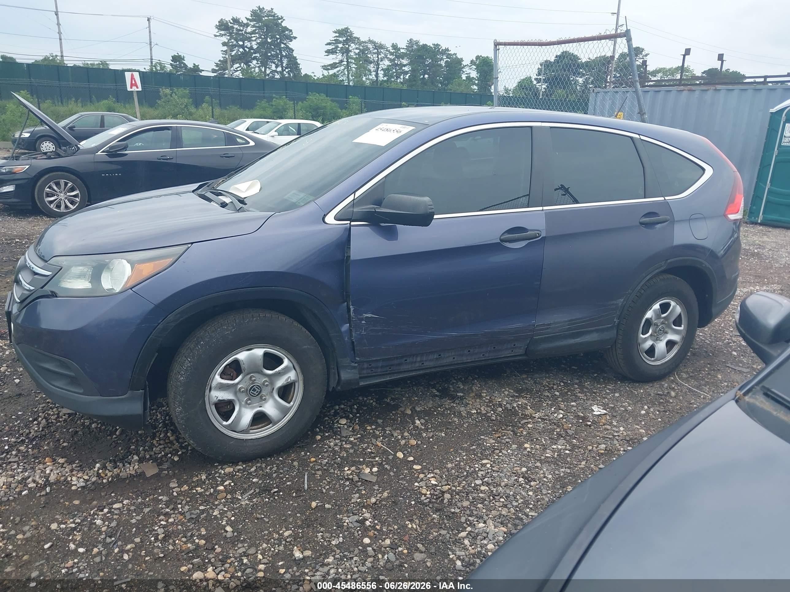 2014 Honda Cr-v Lx Gray vin: 2HKRM4H37EH697209