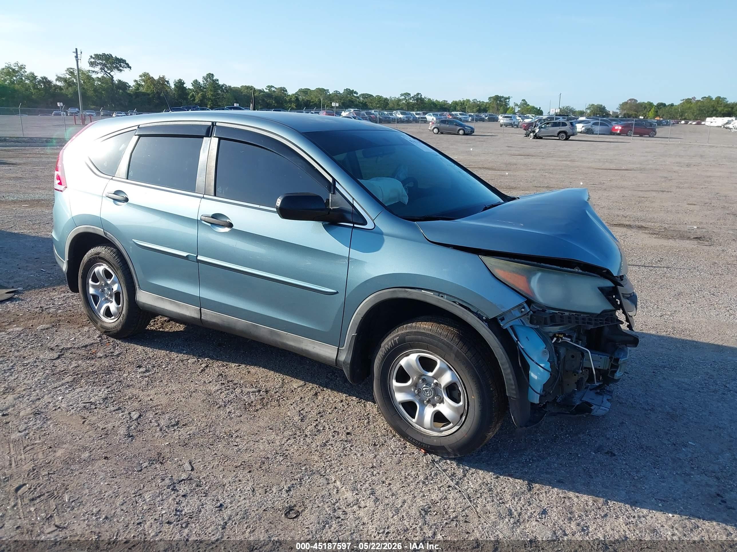 2014 Honda Cr-v Lx Light Blue vin: 2HKRM4H37EH697422