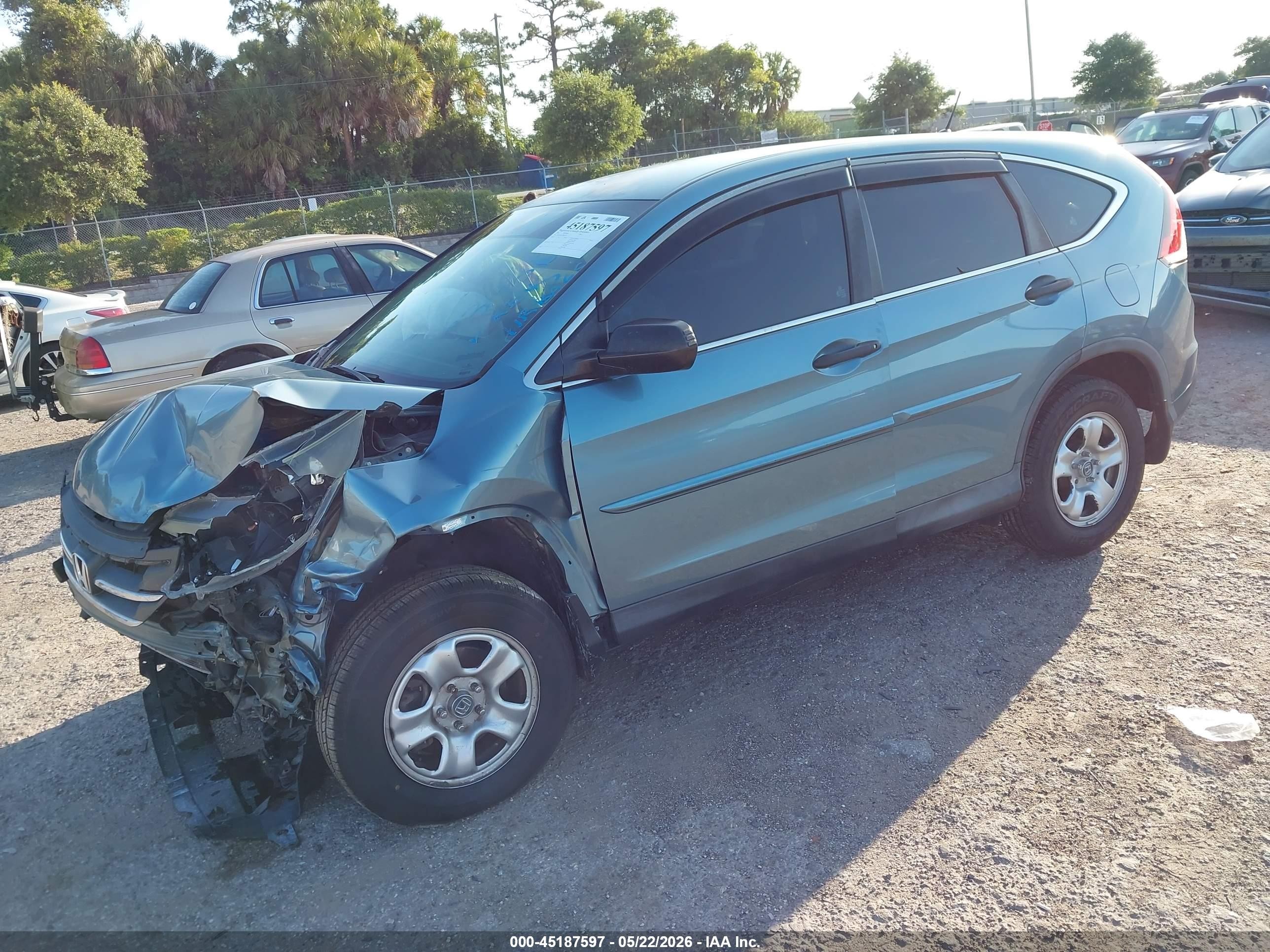 2014 Honda Cr-v Lx Light Blue vin: 2HKRM4H37EH697422