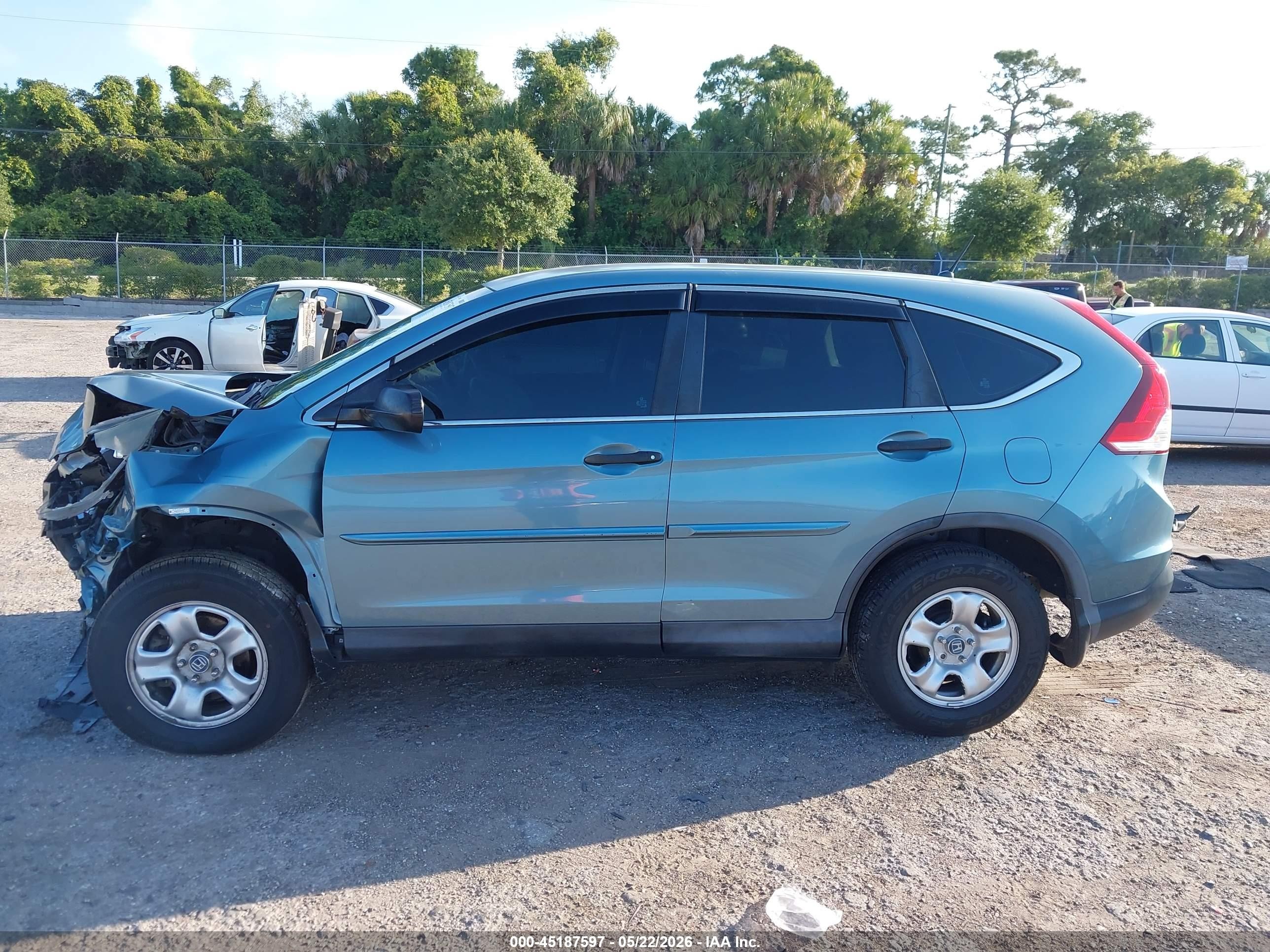 2014 Honda Cr-v Lx Light Blue vin: 2HKRM4H37EH697422