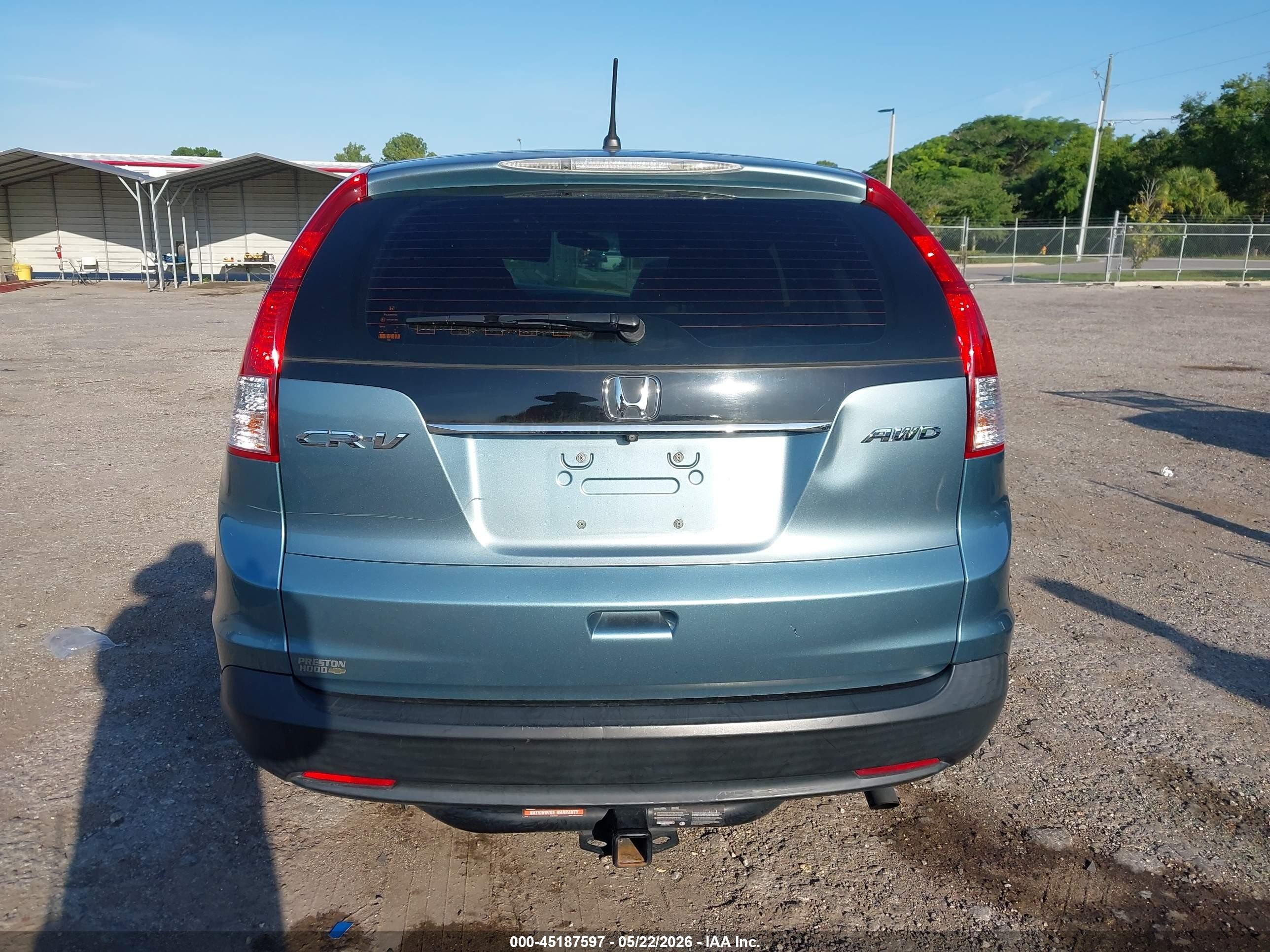 2014 Honda Cr-v Lx Light Blue vin: 2HKRM4H37EH697422