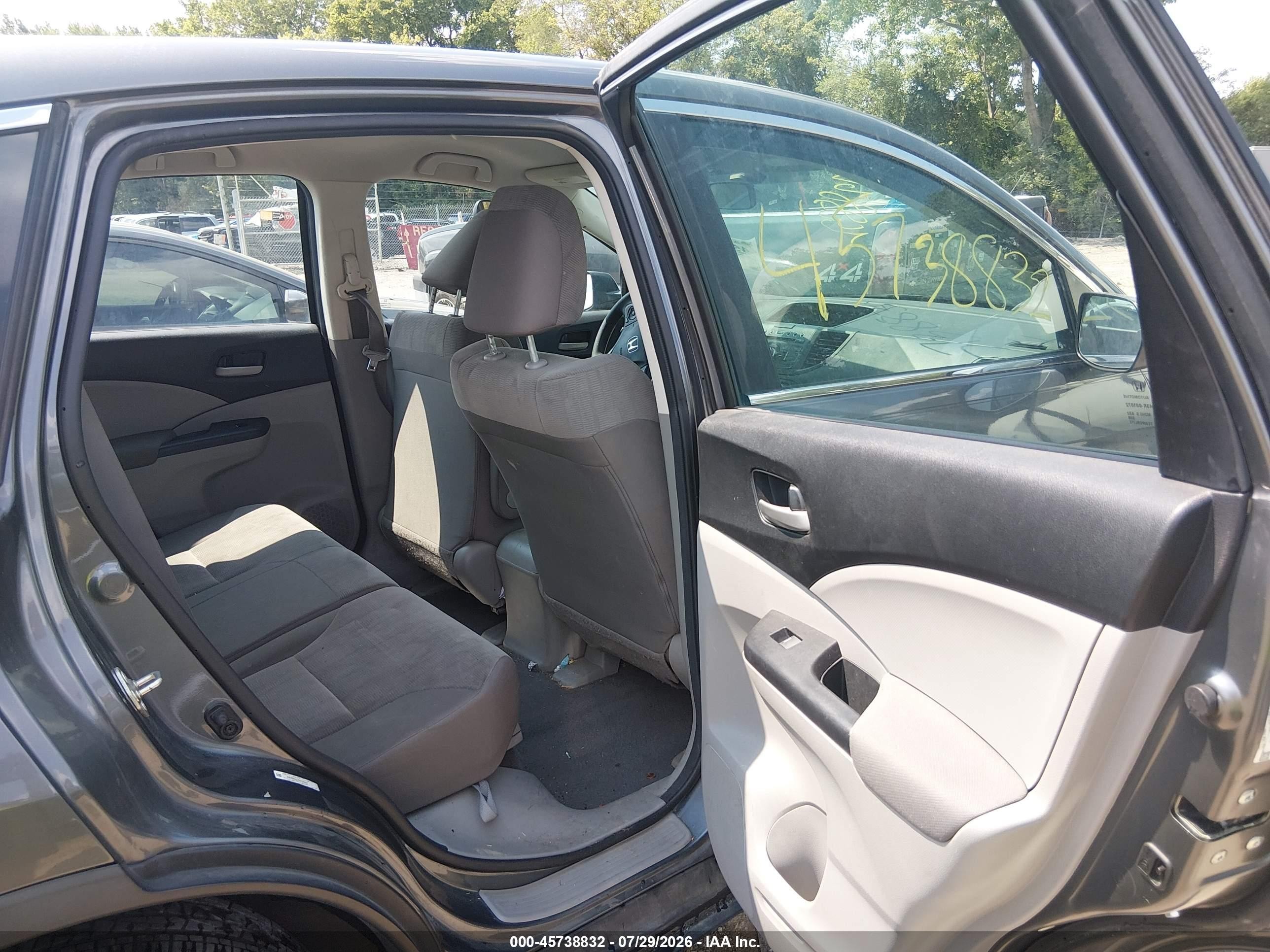 2014 Honda Cr-v Lx Gray vin: 2HKRM4H37EH706457
