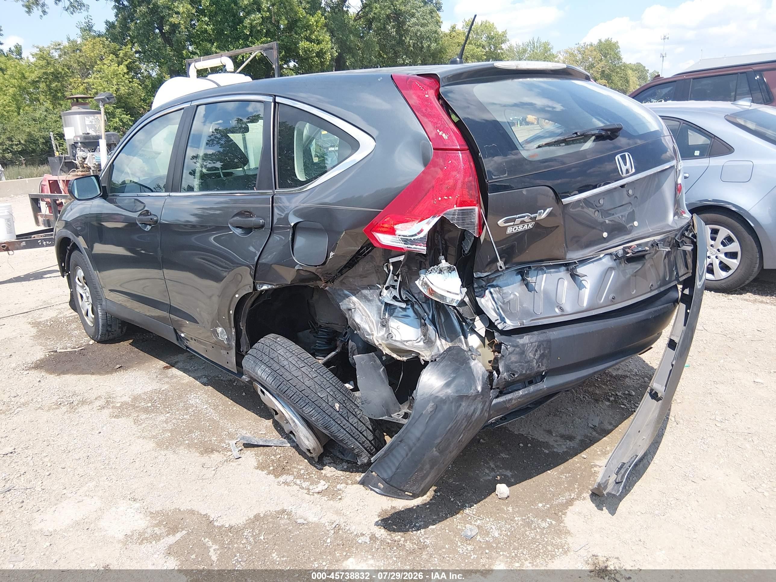 2014 Honda Cr-v Lx Gray vin: 2HKRM4H37EH706457