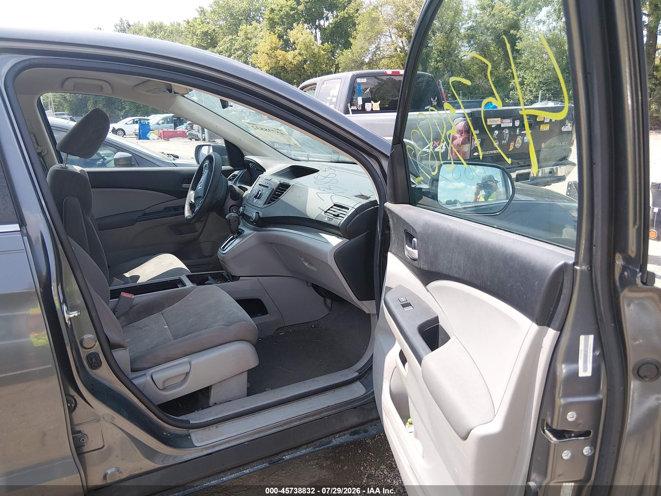 2014 Honda Cr-v Lx Gray vin: 2HKRM4H37EH706457
