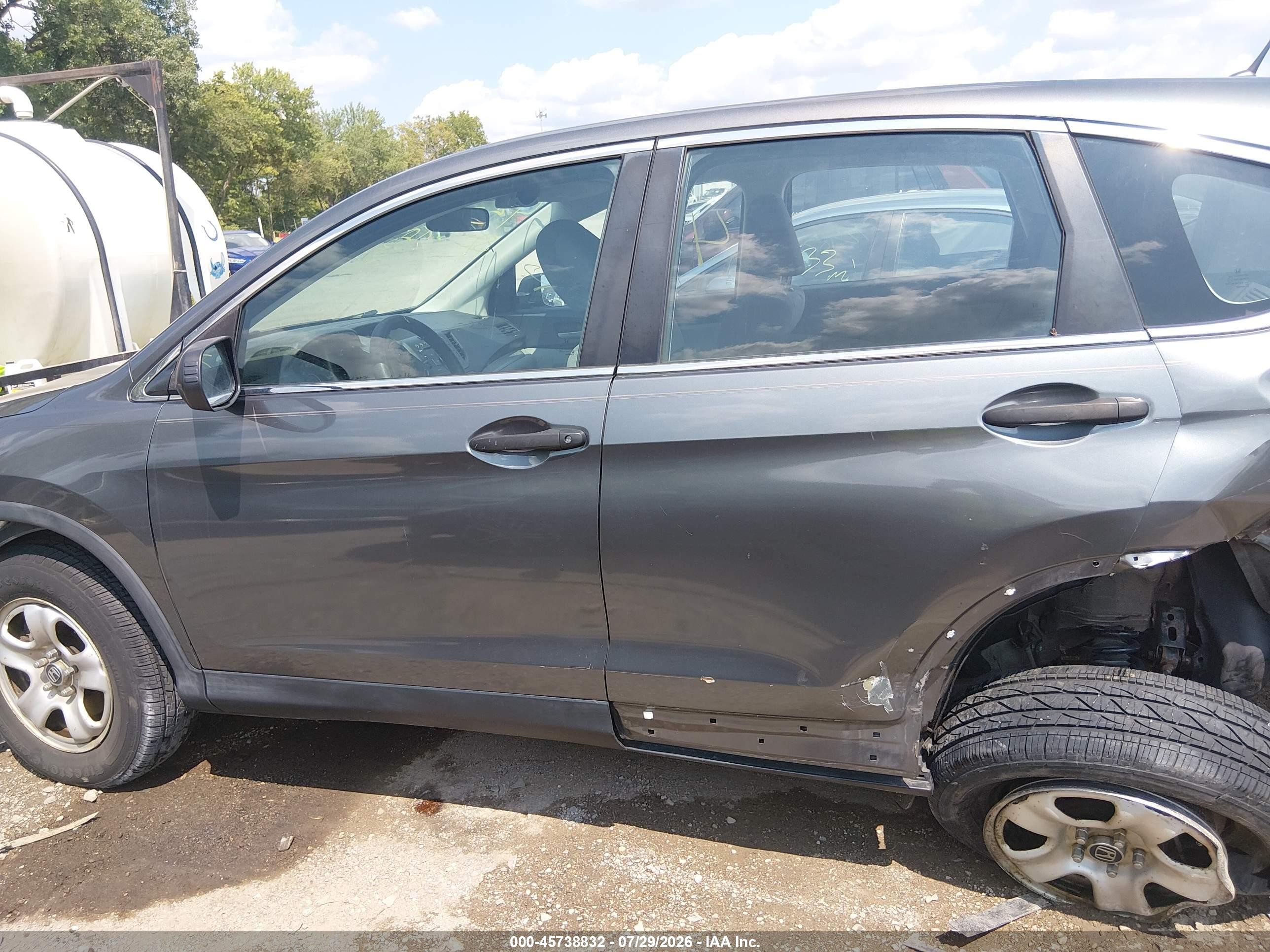 2014 Honda Cr-v Lx Gray vin: 2HKRM4H37EH706457