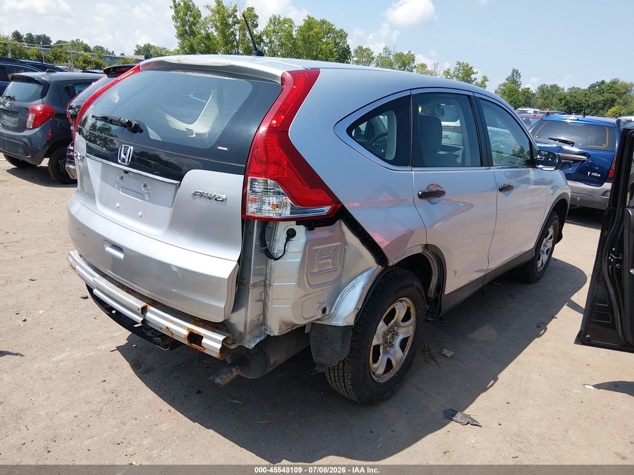2014 Honda Cr-v Lx Silver vin: 2HKRM4H37EH708175