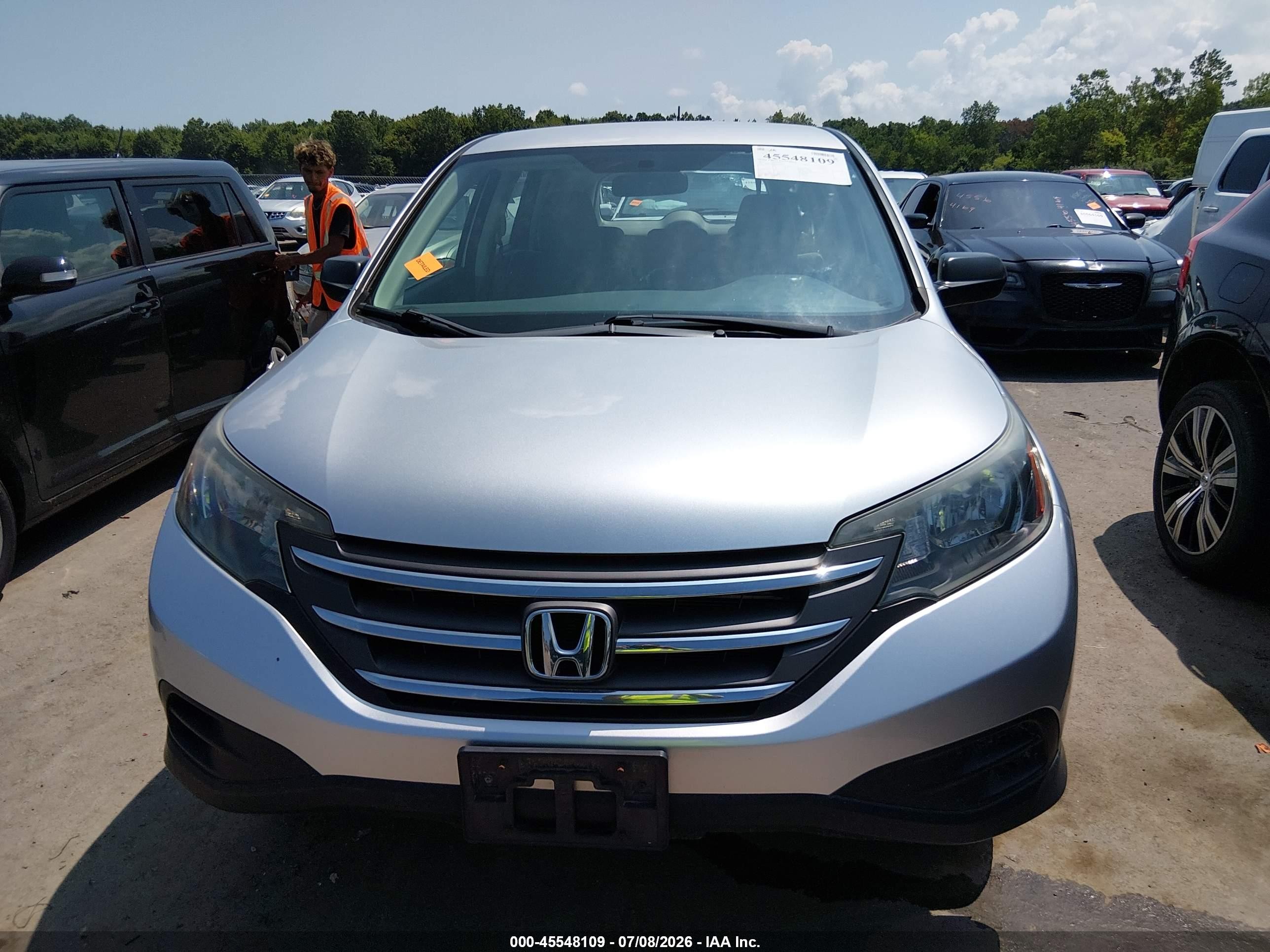 2014 Honda Cr-v Lx Silver vin: 2HKRM4H37EH708175