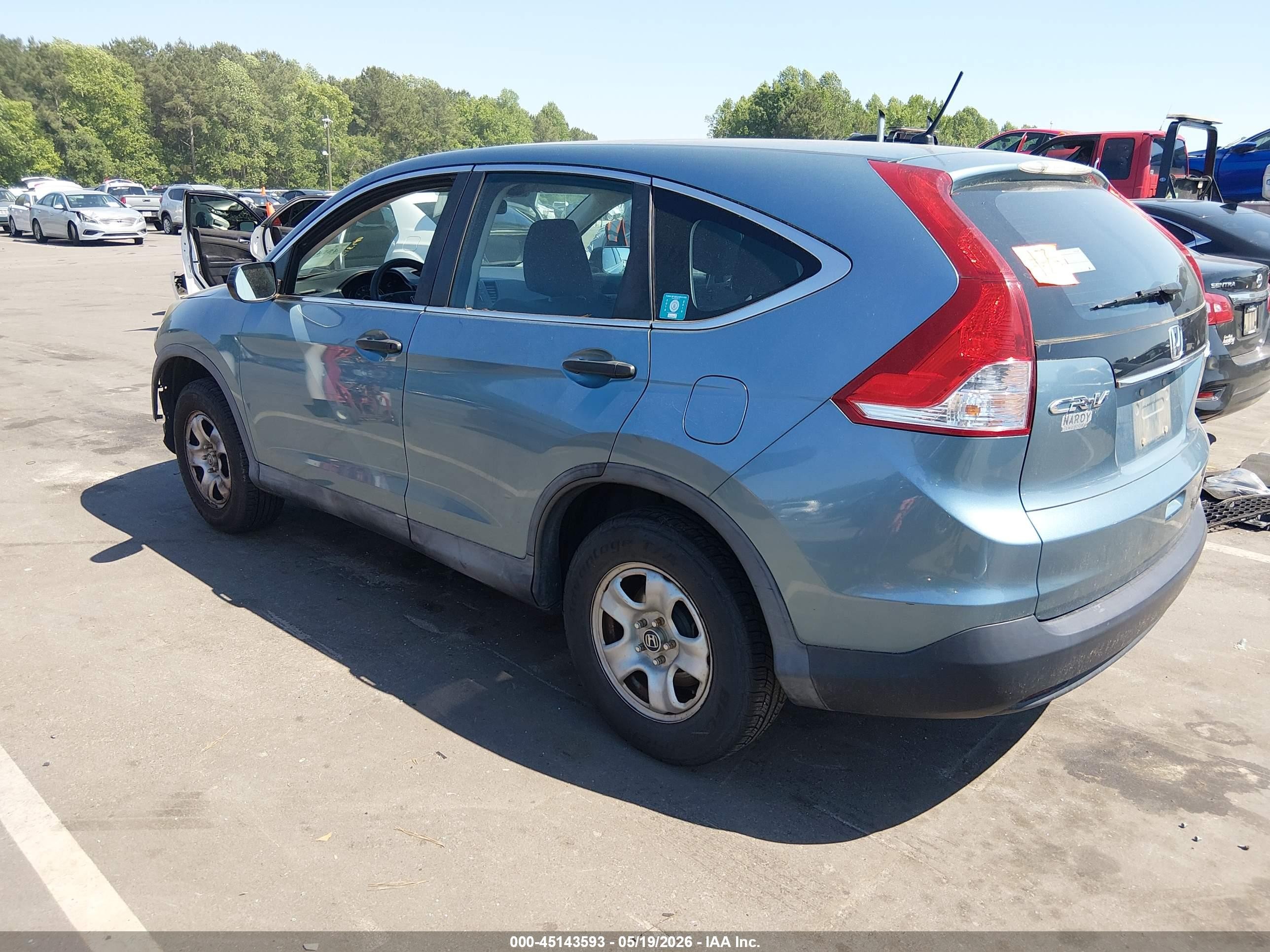 2014 Honda Cr-v Lx Blue vin: 2HKRM4H37EH711769