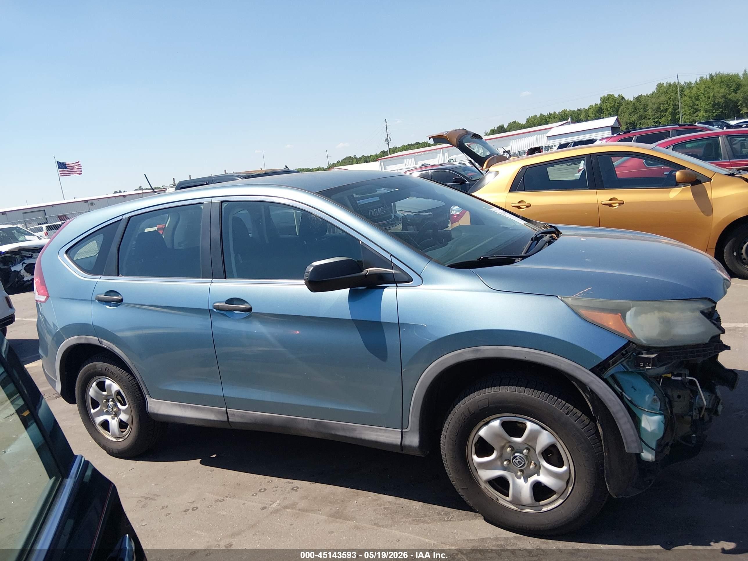 2014 Honda Cr-v Lx Blue vin: 2HKRM4H37EH711769