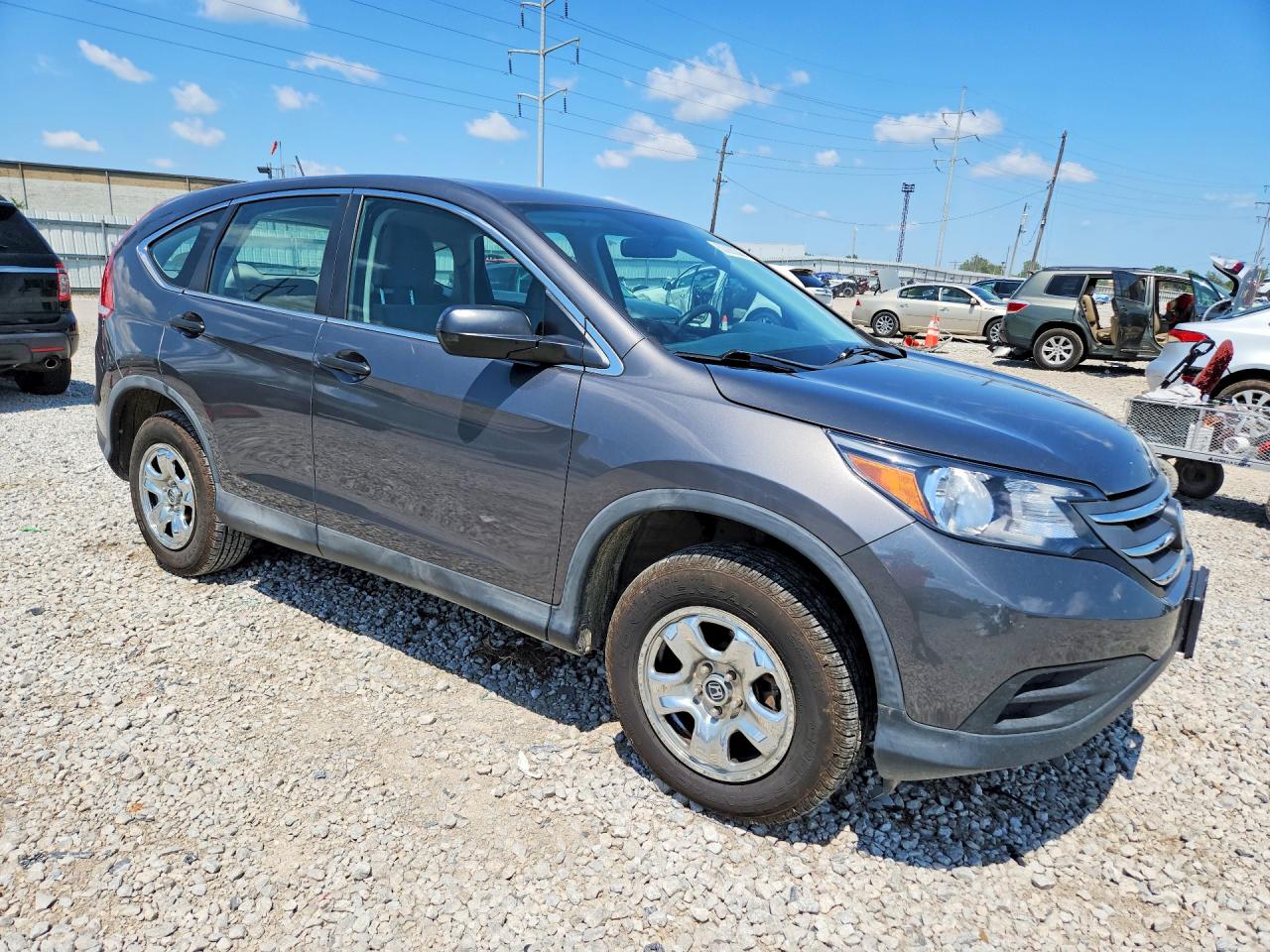 2014 Honda Cr-v Lx Gray vin: 2HKRM4H37EH727101