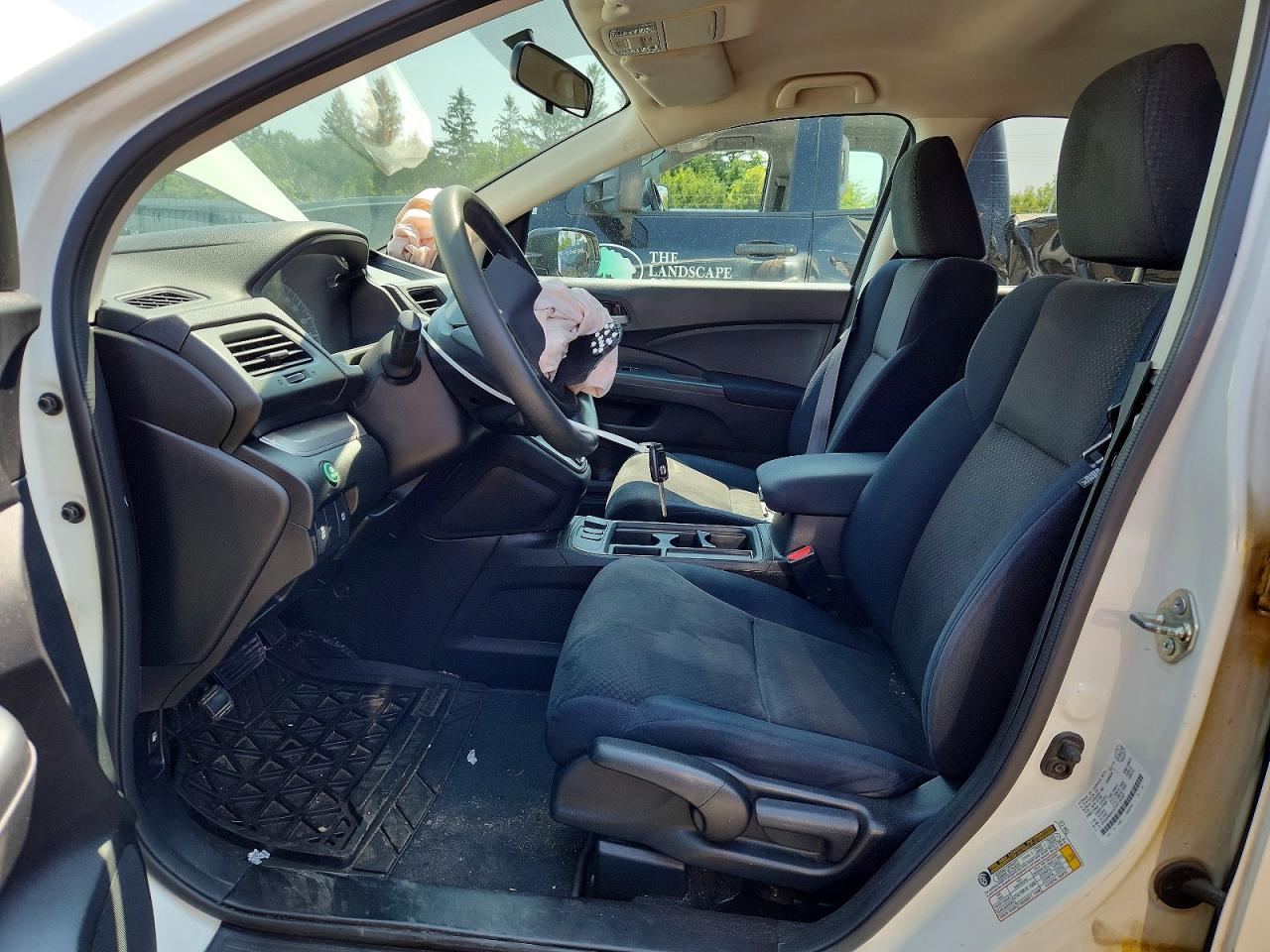 2015 Honda Cr-v Lx White vin: 2HKRM4H37FH130287
