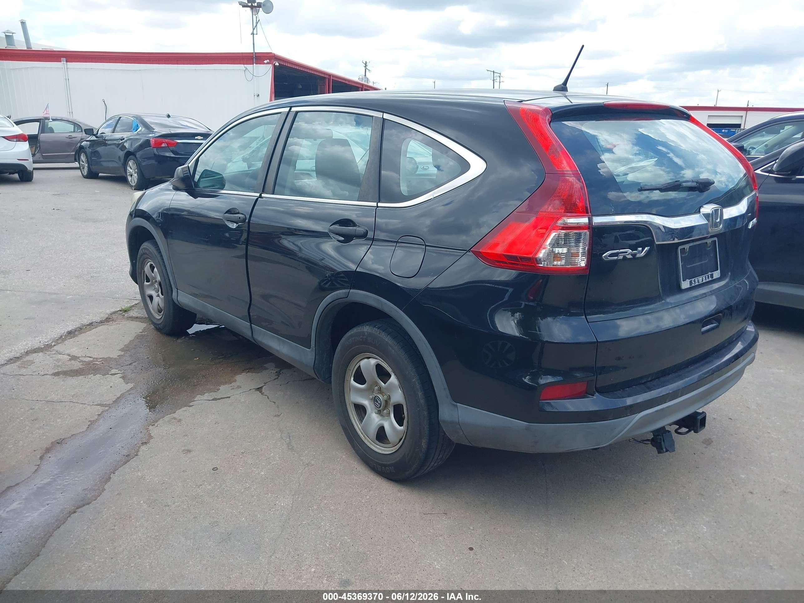 2015 Honda Cr-v Lx Черный vin: 2HKRM4H37FH623497