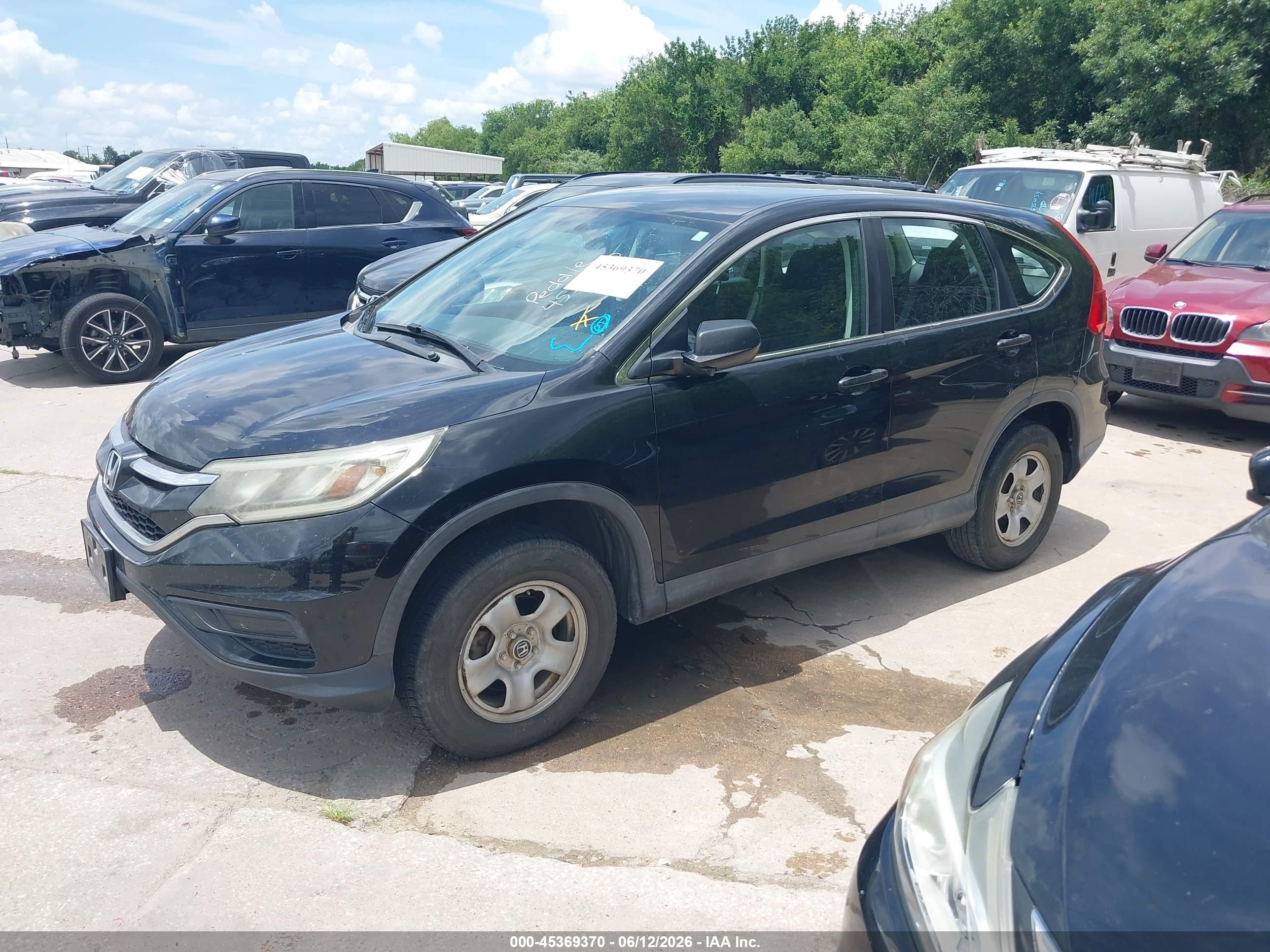 2015 Honda Cr-v Lx Черный vin: 2HKRM4H37FH623497
