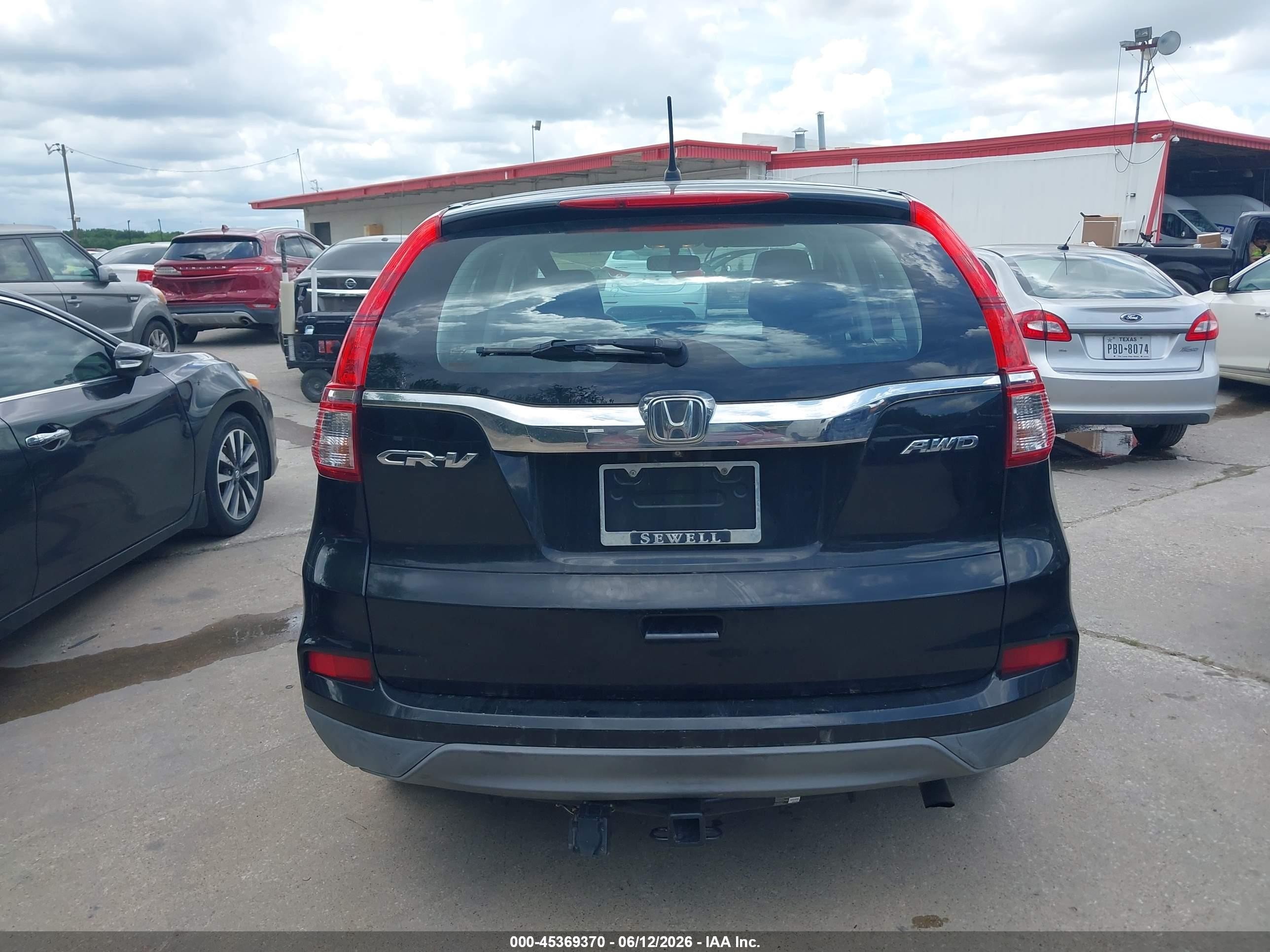 2015 Honda Cr-v Lx Черный vin: 2HKRM4H37FH623497