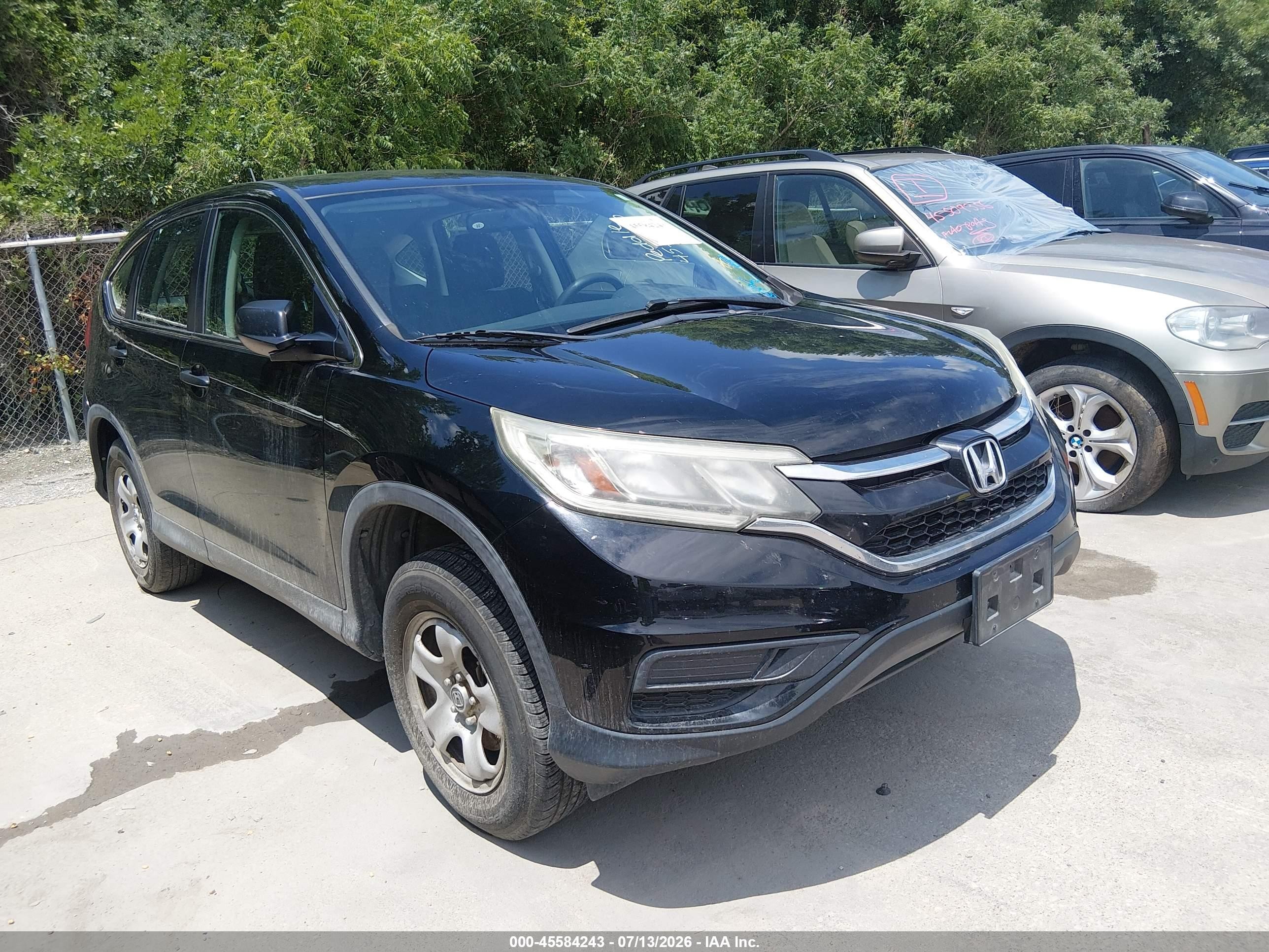 2015 Honda Cr-v Lx Black vin: 2HKRM4H37FH623497