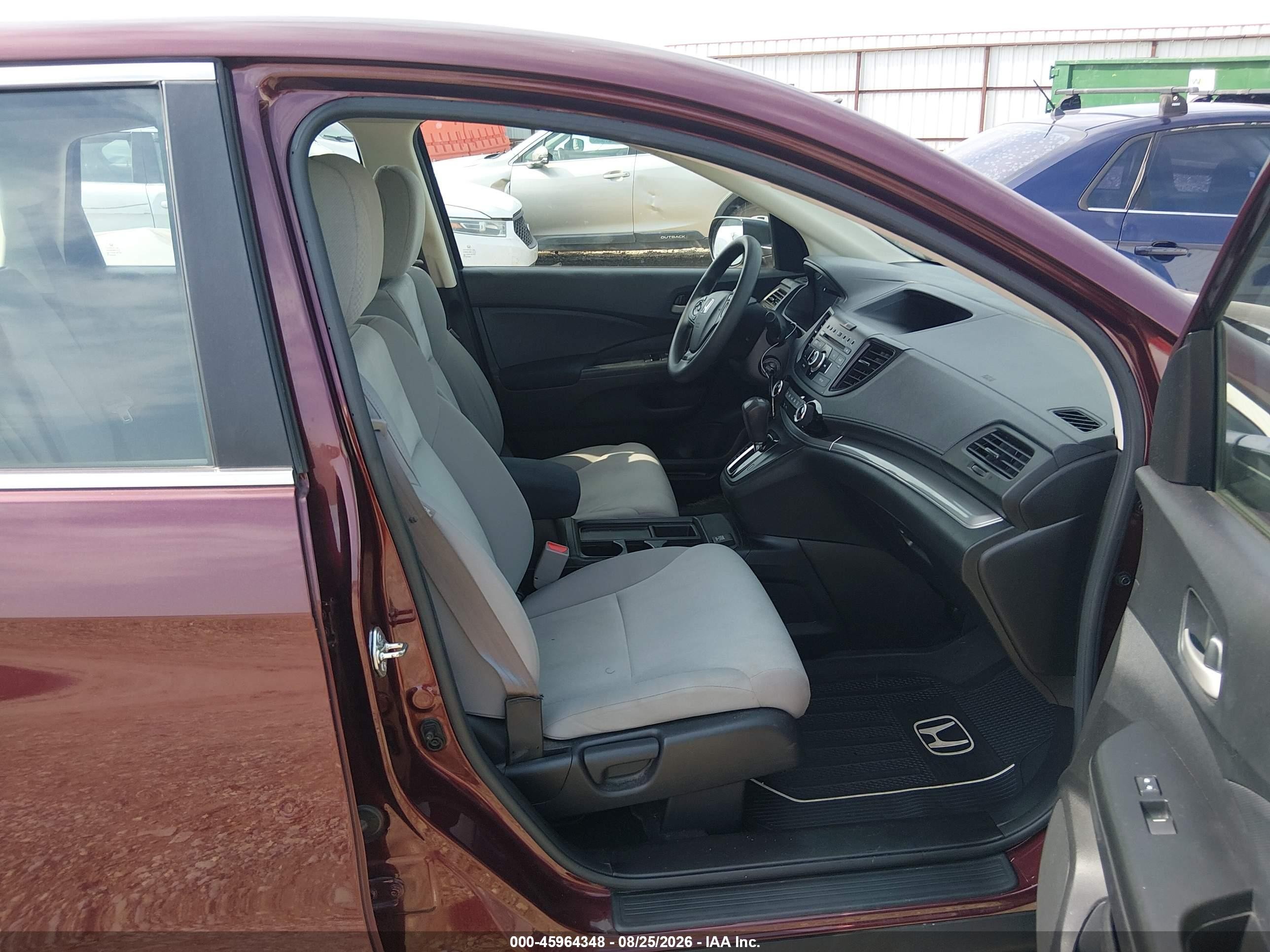 2015 Honda Cr-v Lx Maroon vin: 2HKRM4H37FH642969