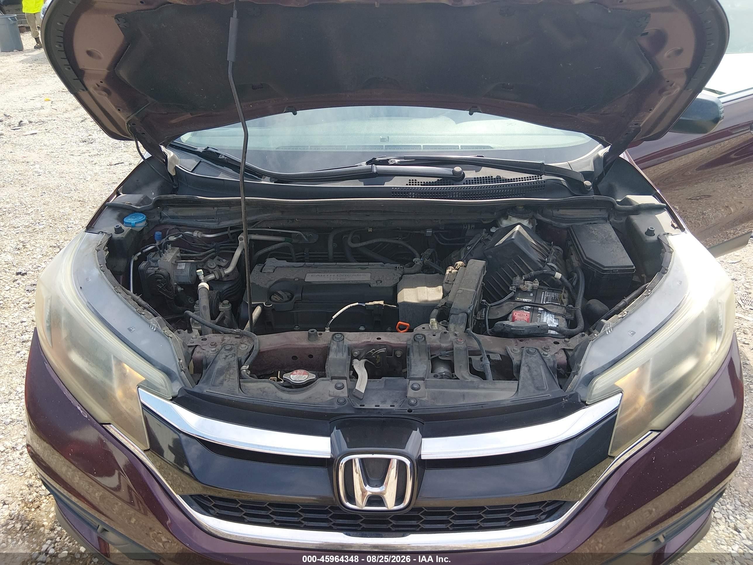 2015 Honda Cr-v Lx Maroon vin: 2HKRM4H37FH642969