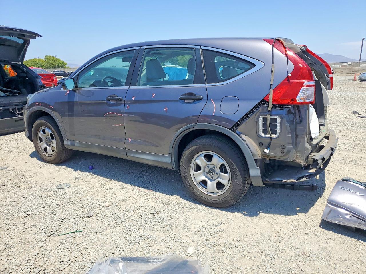 2015 Honda Cr-v Lx Gray vin: 2HKRM4H37FH696417