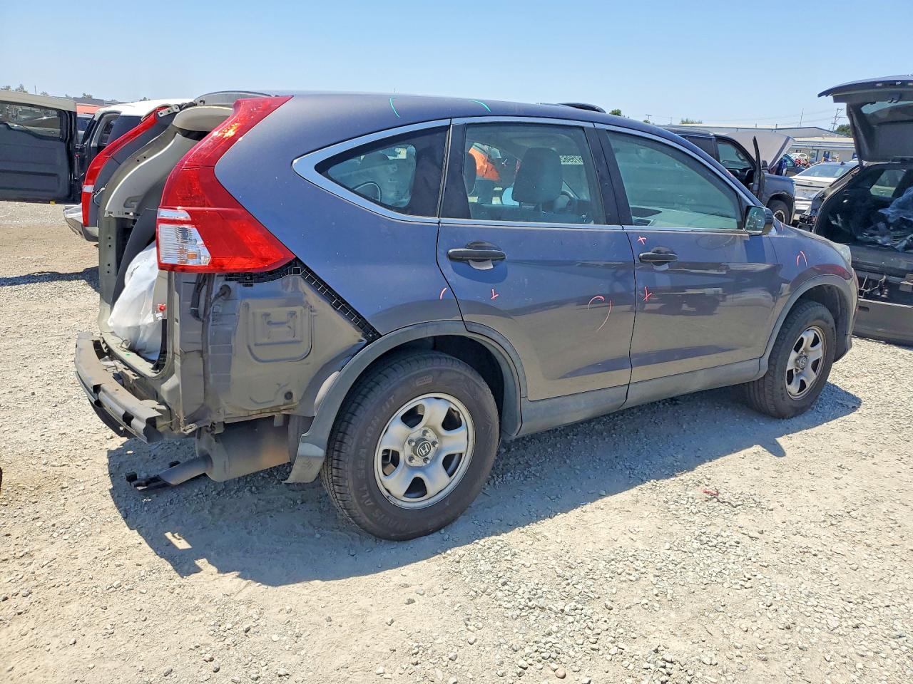 2015 Honda Cr-v Lx Gray vin: 2HKRM4H37FH696417
