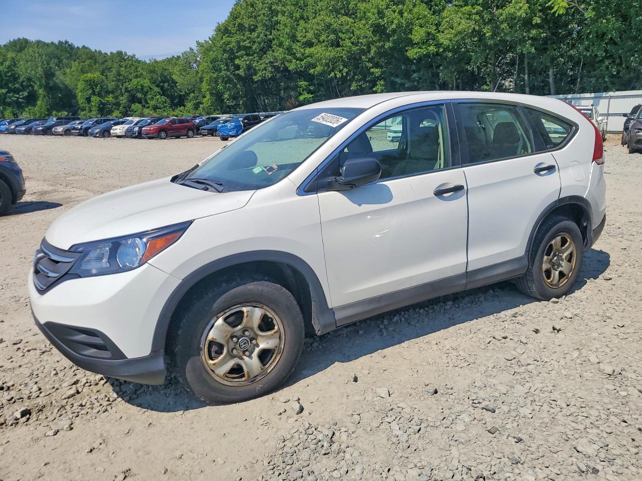 2012 Honda Cr-v Lx White vin: 2HKRM4H38CH609104