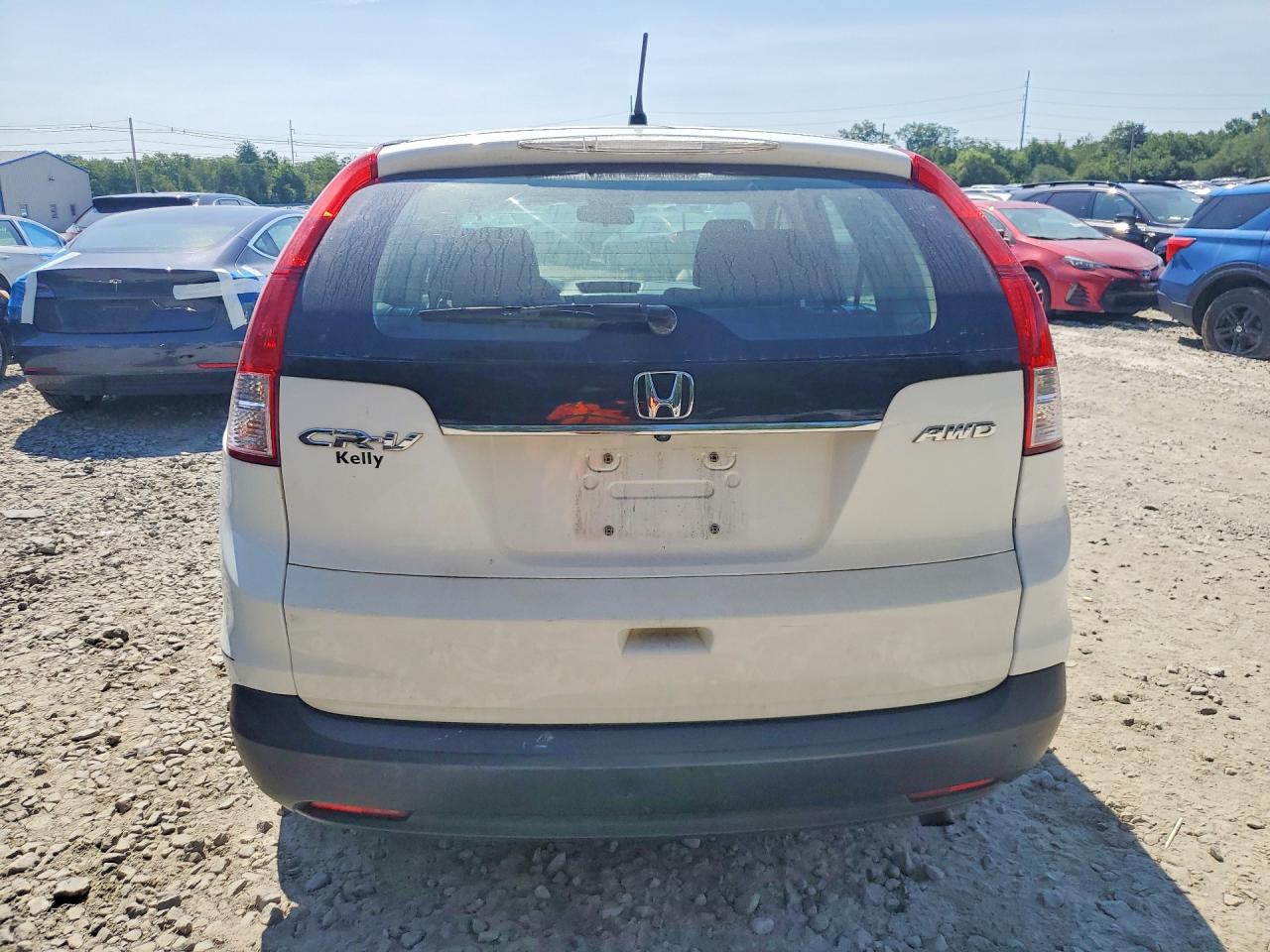 2012 Honda Cr-v Lx White vin: 2HKRM4H38CH609104