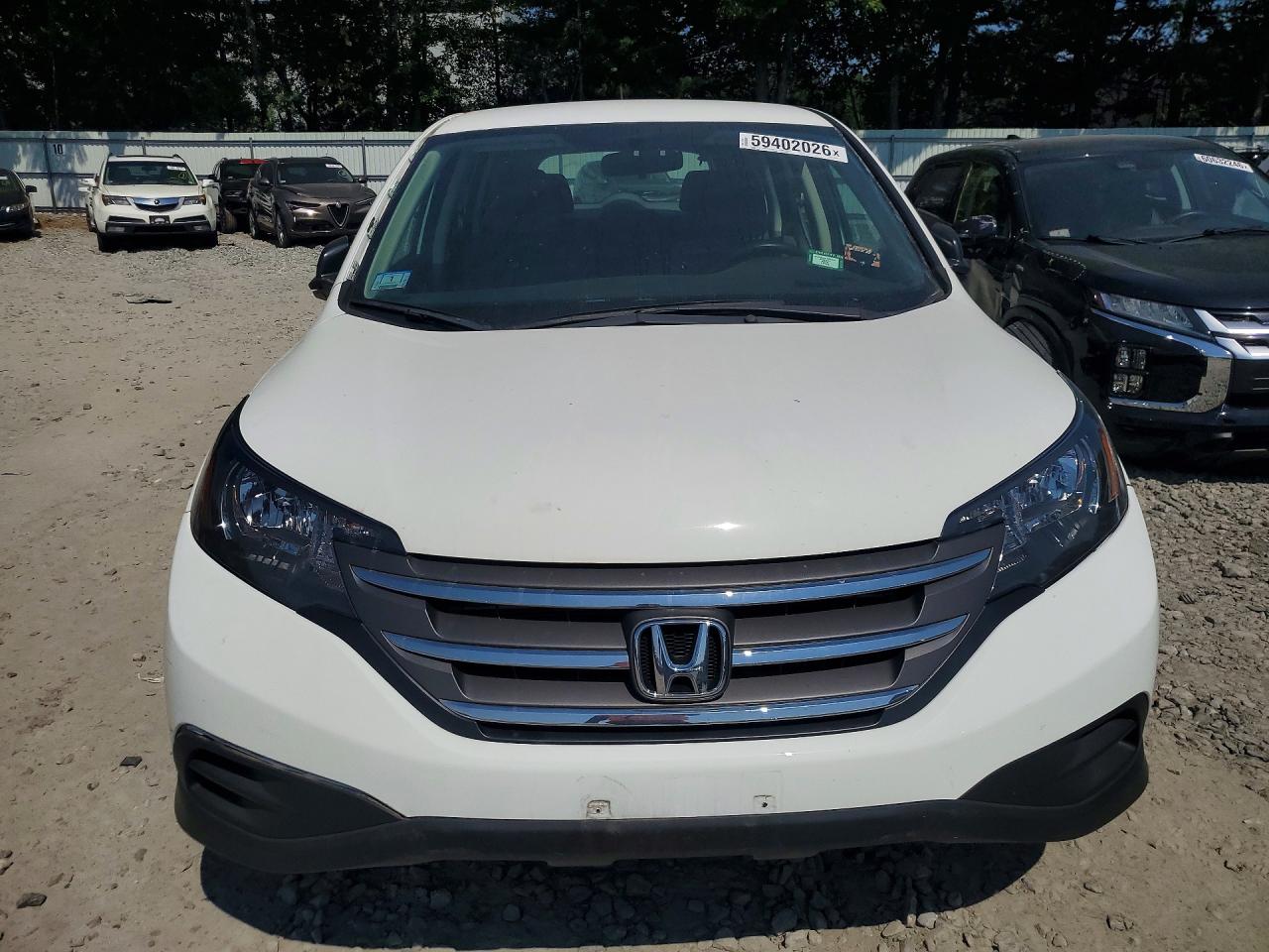 2012 Honda Cr-v Lx White vin: 2HKRM4H38CH609104