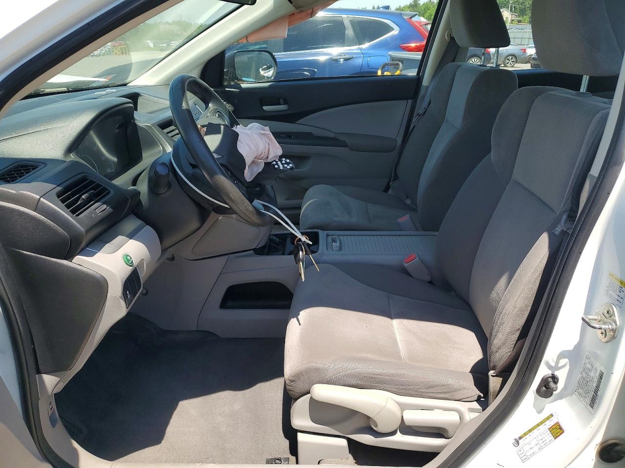 2012 Honda Cr-v Lx White vin: 2HKRM4H38CH625433