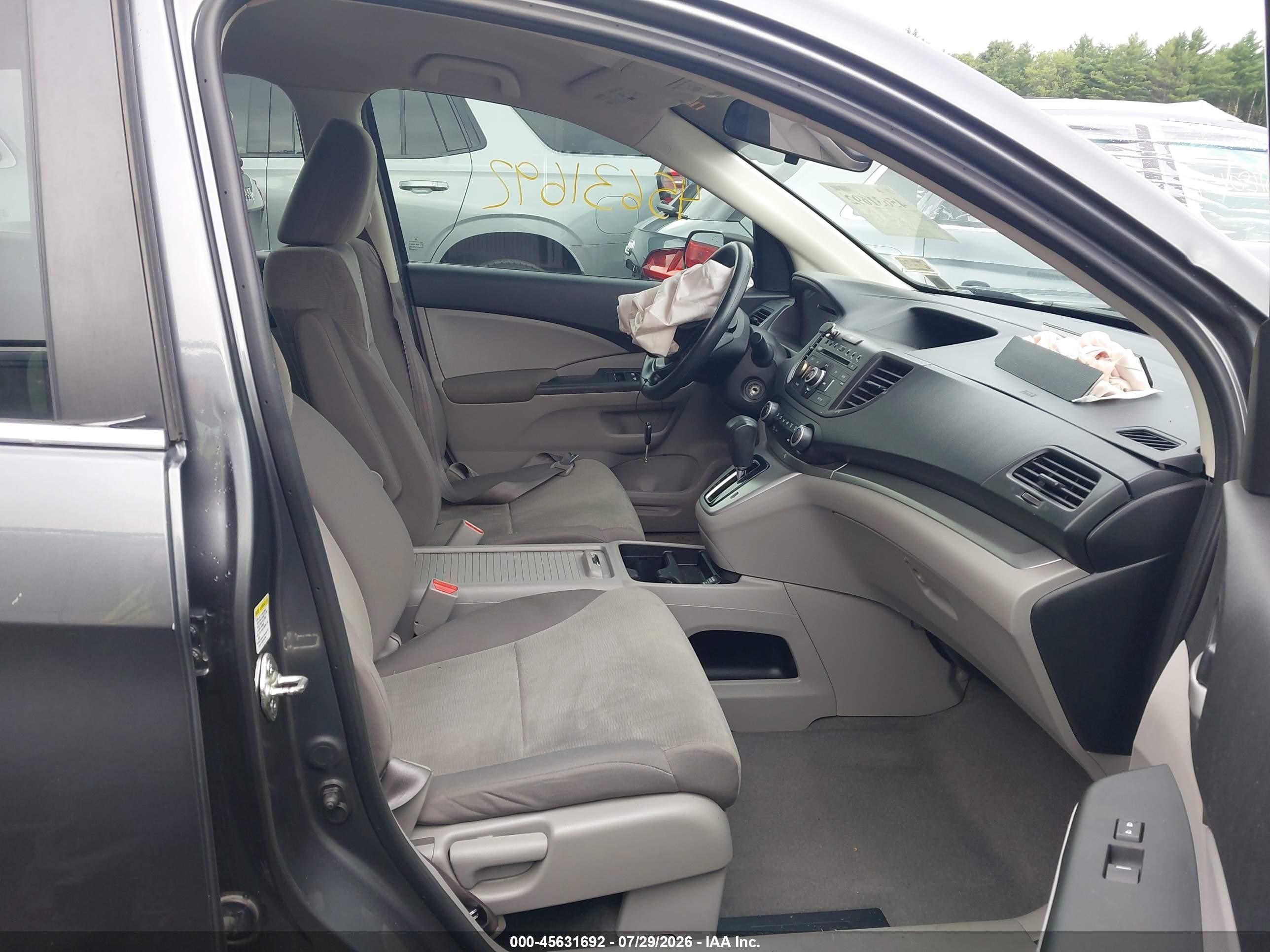 2012 Honda Cr-v Lx Gray vin: 2HKRM4H38CH628509