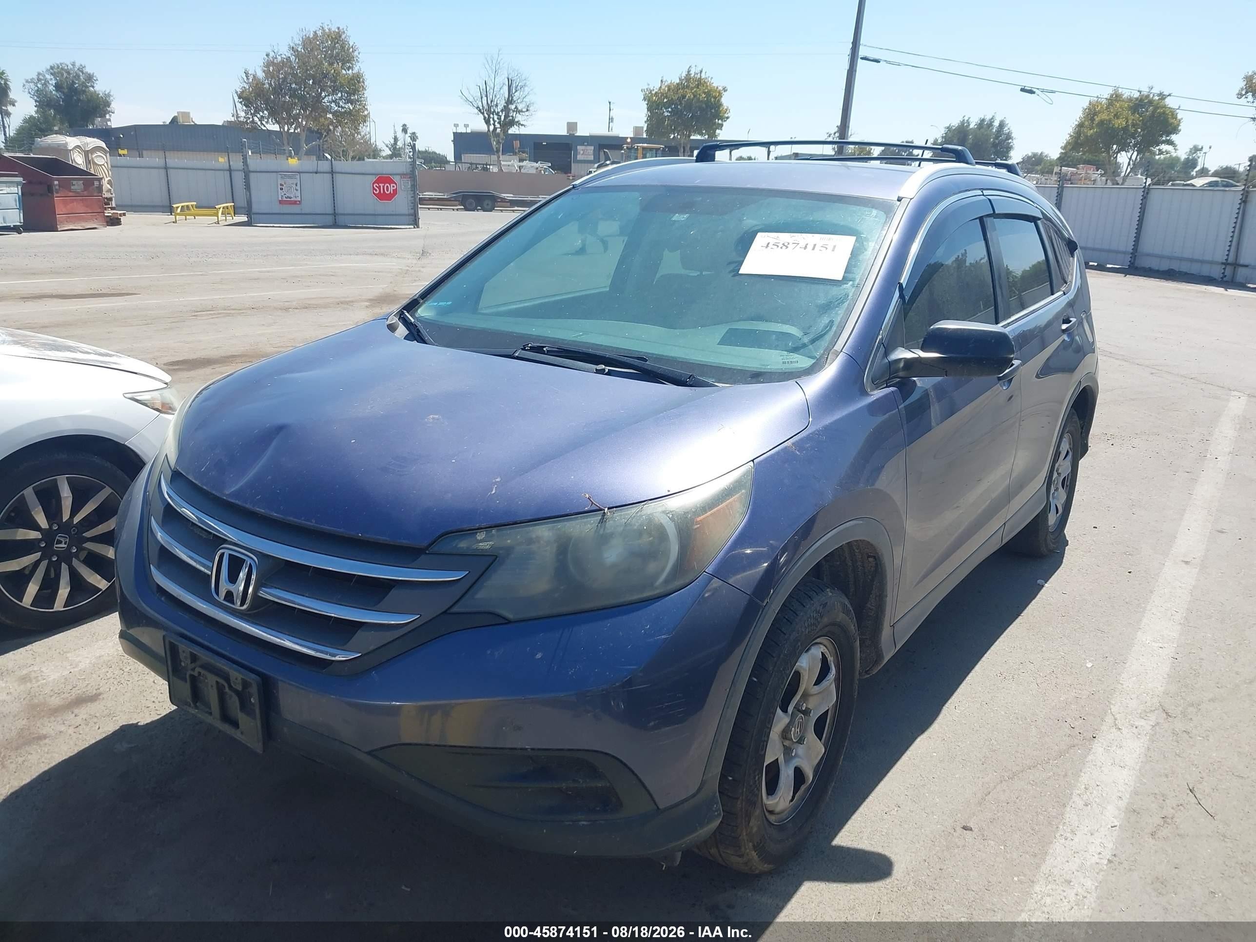 2013 Honda Cr-v Lx Blue vin: 2HKRM4H38DH642055
