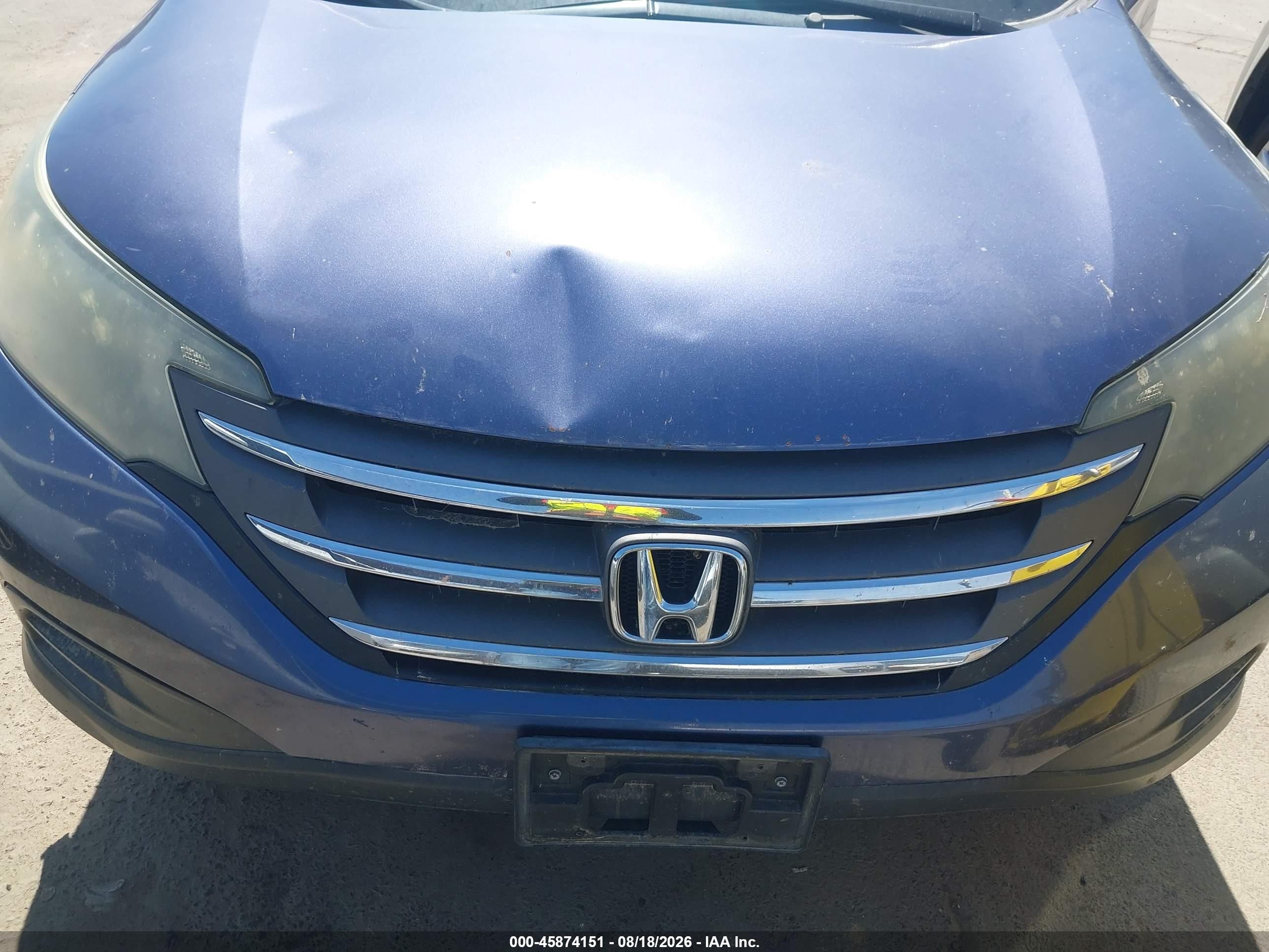 2013 Honda Cr-v Lx Blue vin: 2HKRM4H38DH642055