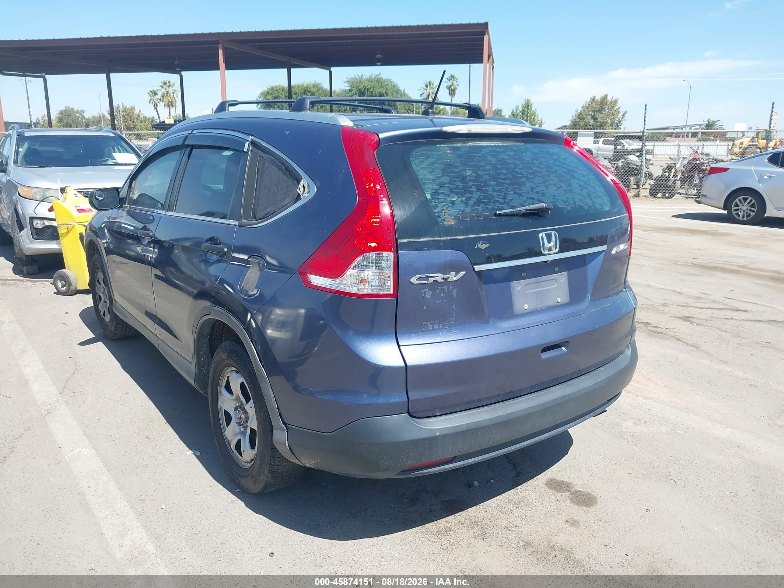 2013 Honda Cr-v Lx Blue vin: 2HKRM4H38DH642055