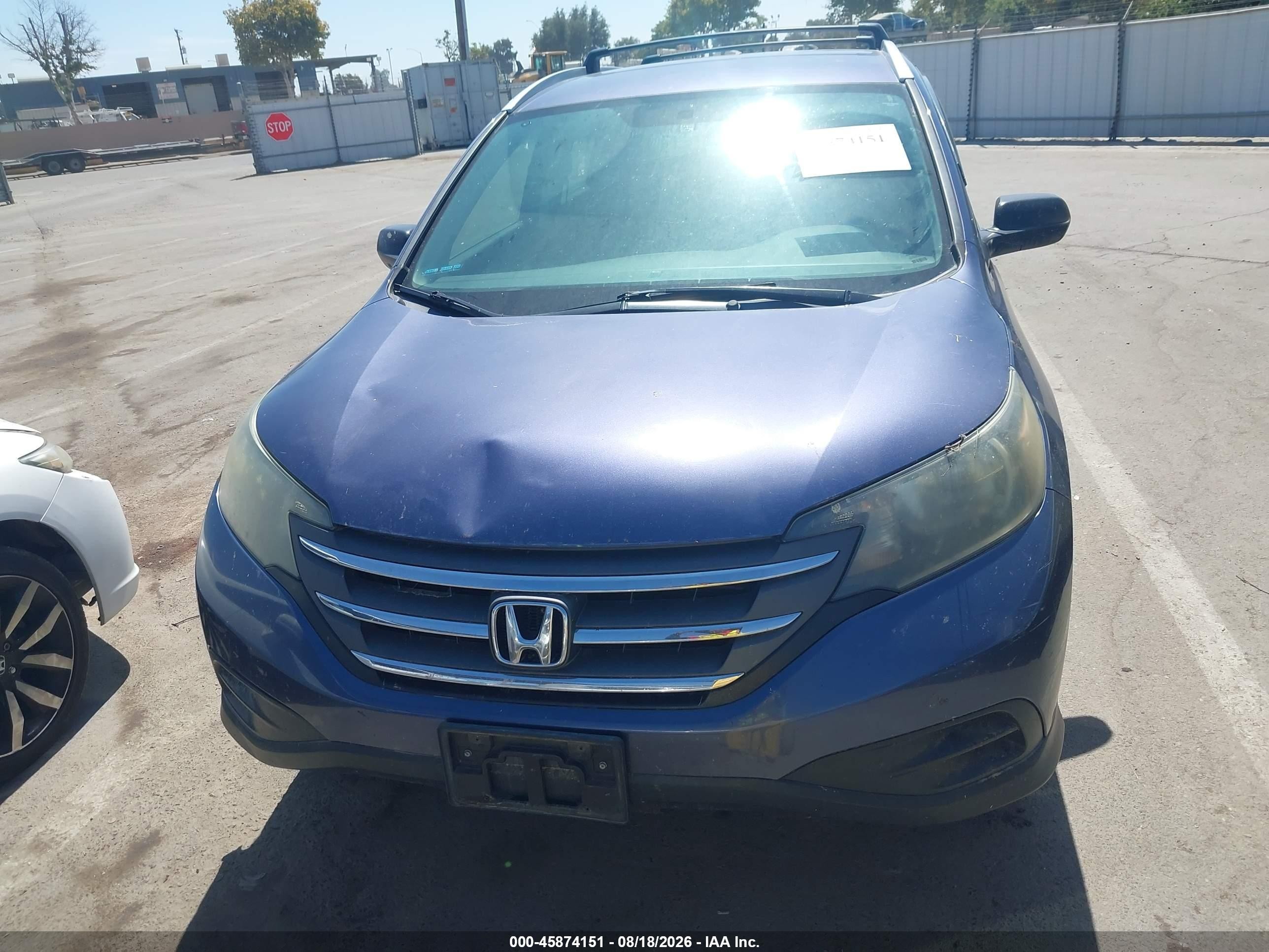 2013 Honda Cr-v Lx Blue vin: 2HKRM4H38DH642055