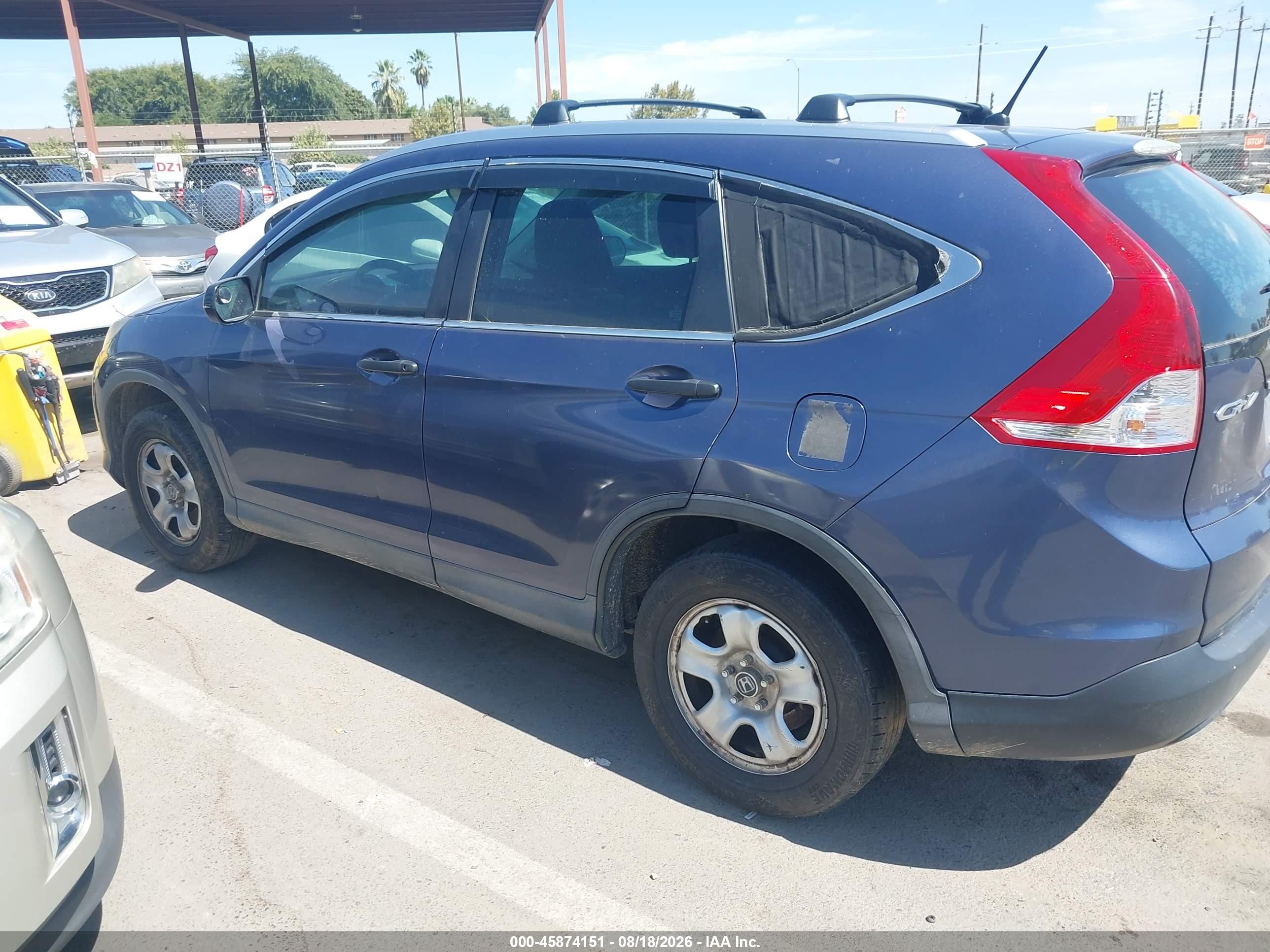2013 Honda Cr-v Lx Blue vin: 2HKRM4H38DH642055