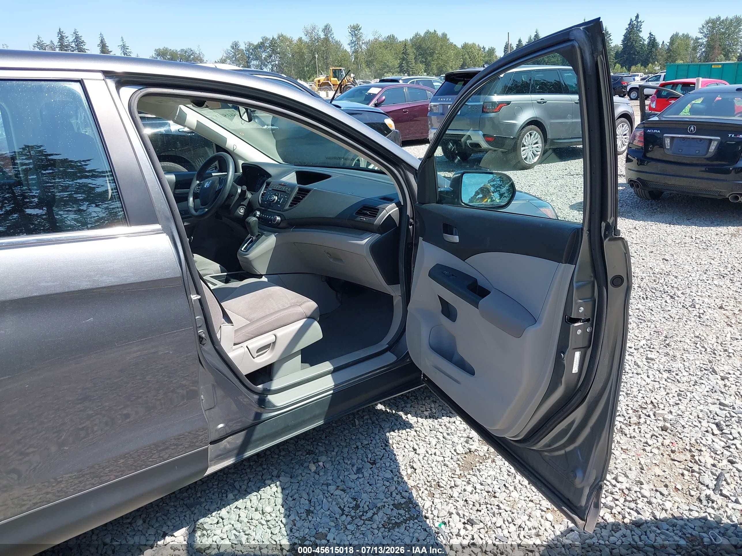 2013 Honda Cr-v Lx Gray vin: 2HKRM4H38DH657817