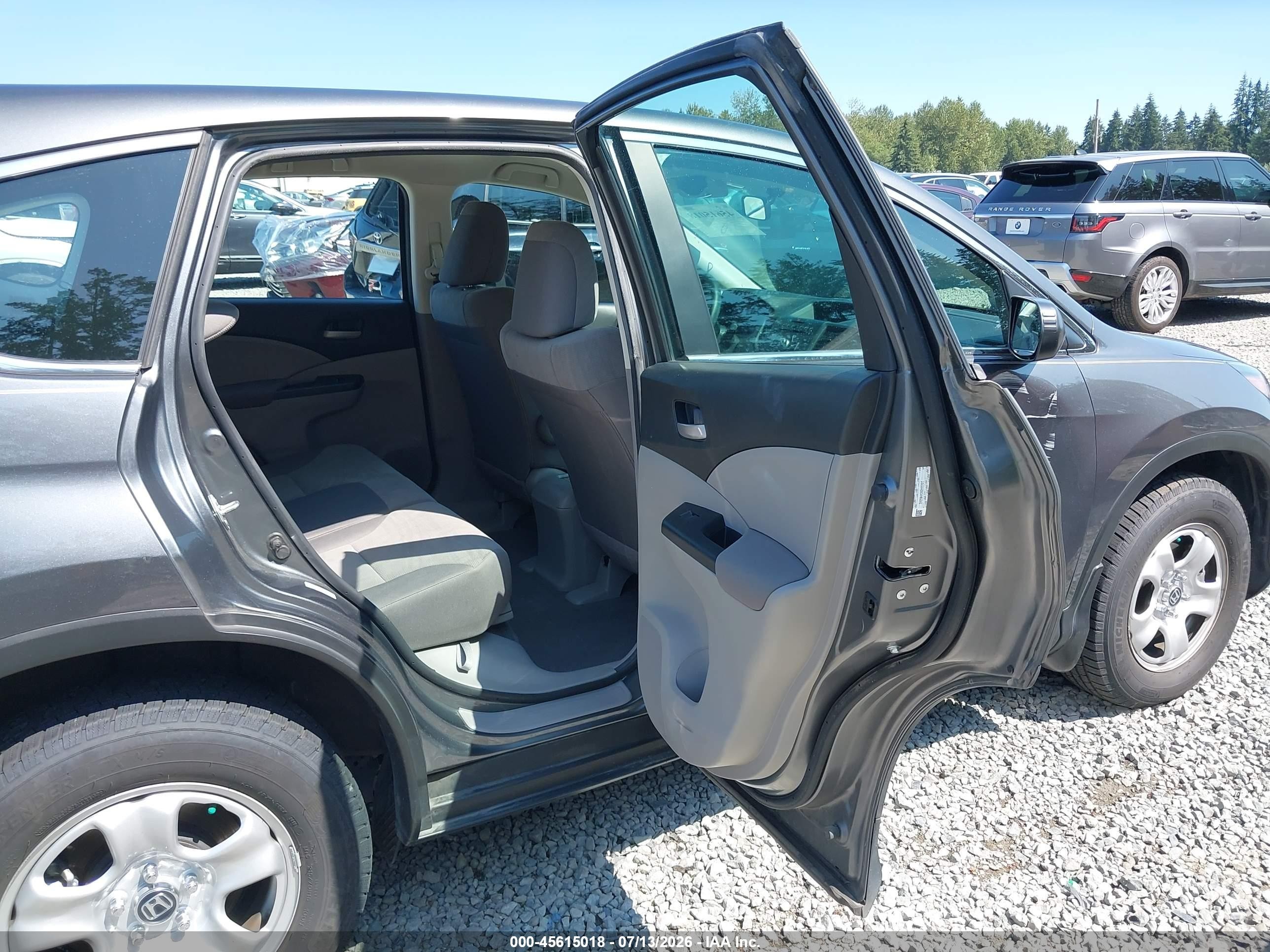 2013 Honda Cr-v Lx Gray vin: 2HKRM4H38DH657817