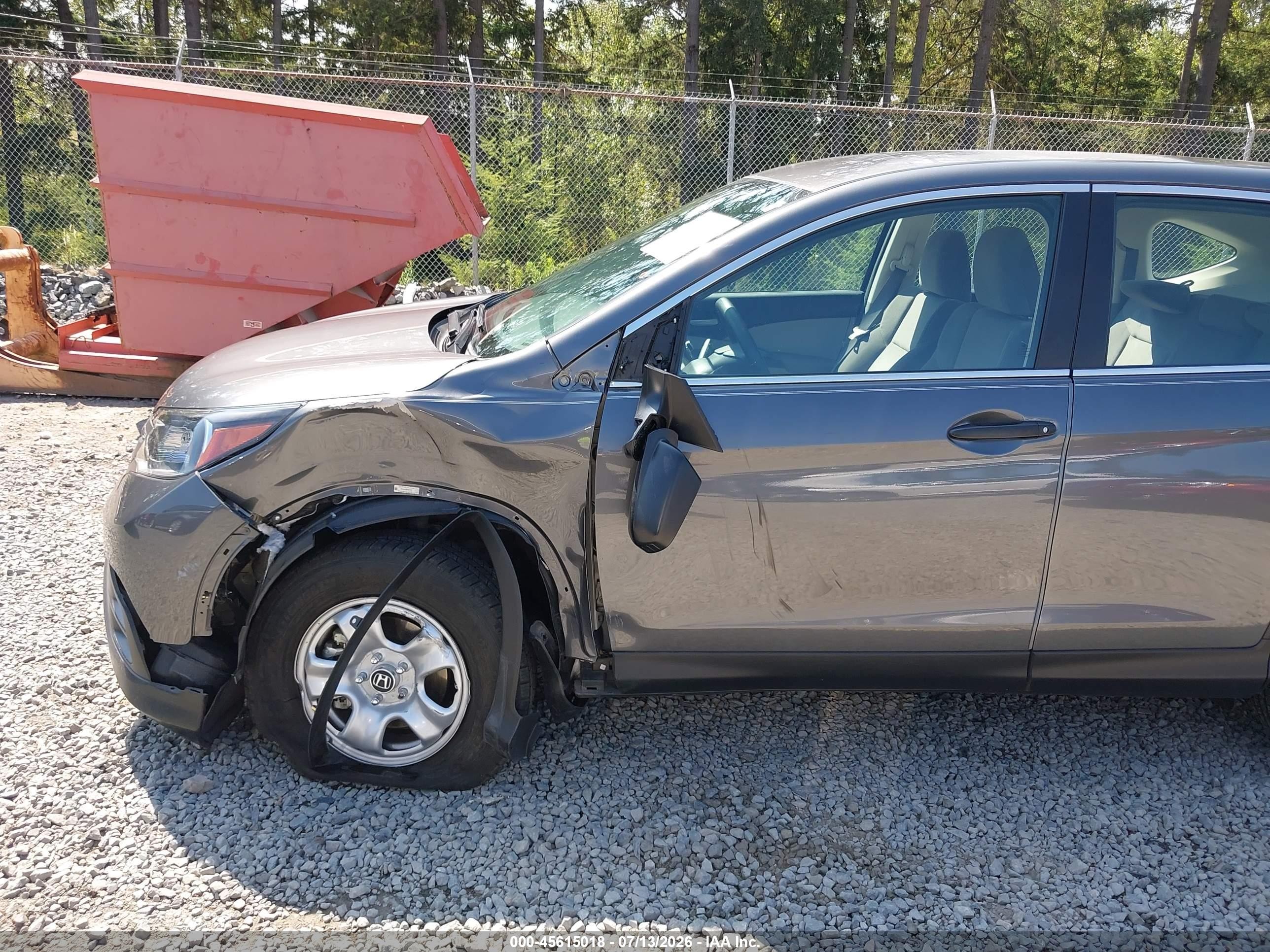 2013 Honda Cr-v Lx Gray vin: 2HKRM4H38DH657817